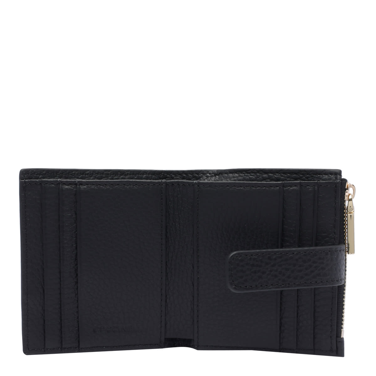 Coccinelle Metallic Soft Button Wallet In Black