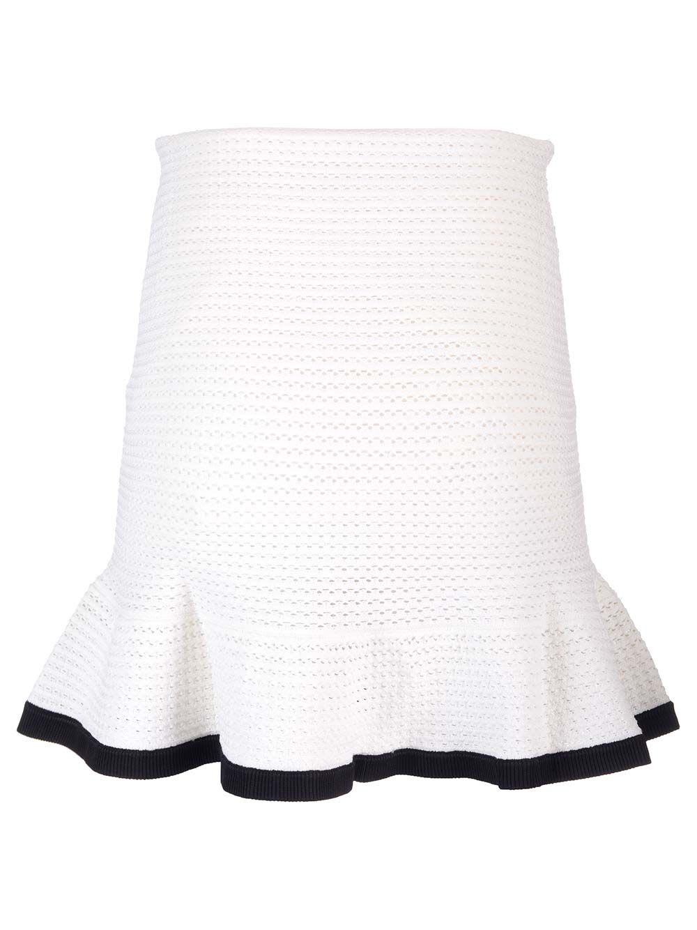 SELF-PORTRAIT WHITE CROCHET SKIRT 