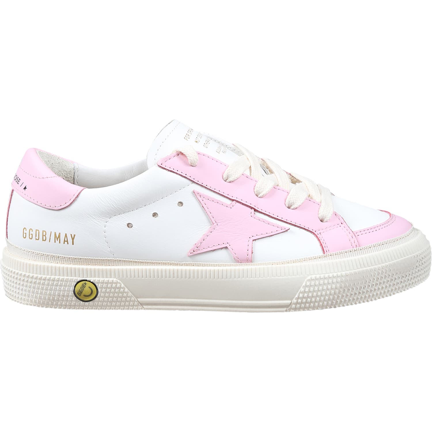 Golden Goose White May Sneakers For Girl With Star