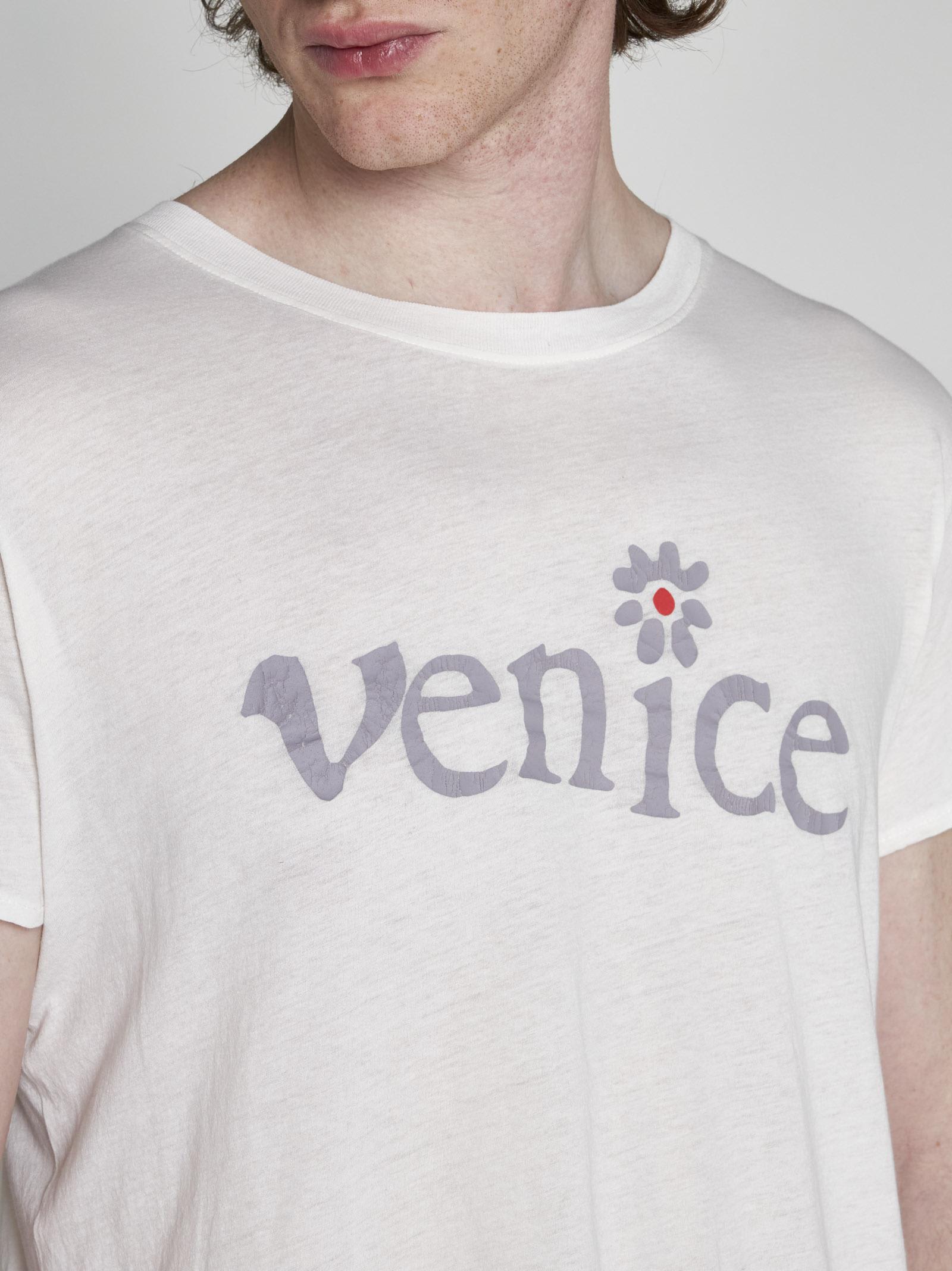 Shop Erl Venice Cotton T-shirt In White