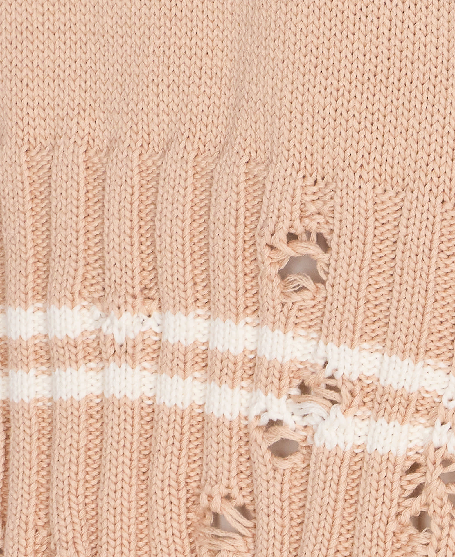 Marni Knitwear Polo With Distressed Button Detailing In Brown