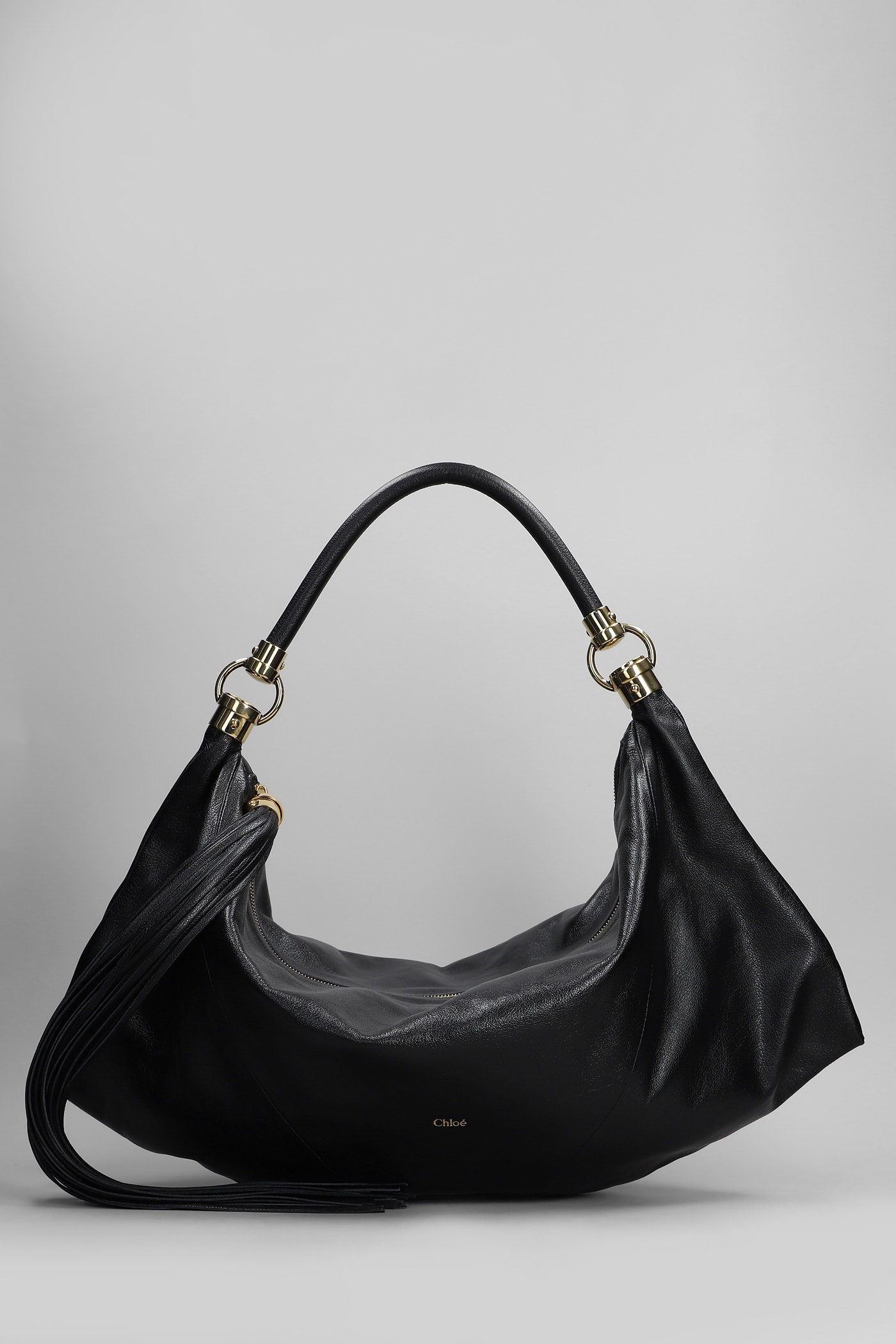 Chloé Hobo Bag Shoulder Bag In Black Leather