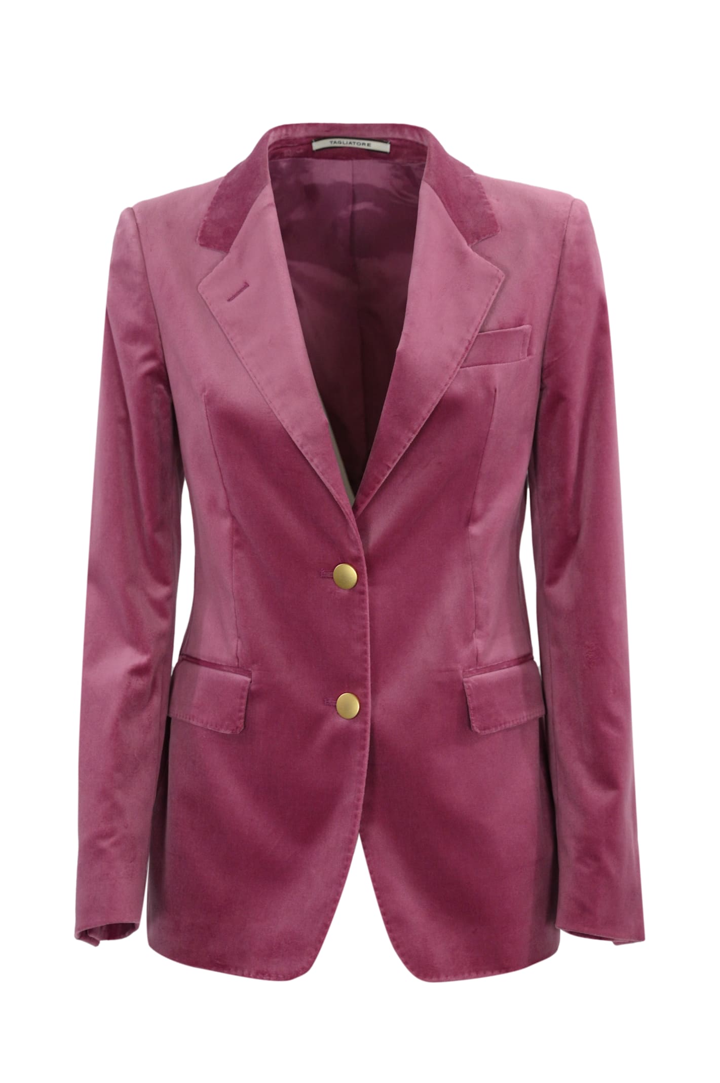 Tagliatore Parigi Blazer In Velvet In Rosa