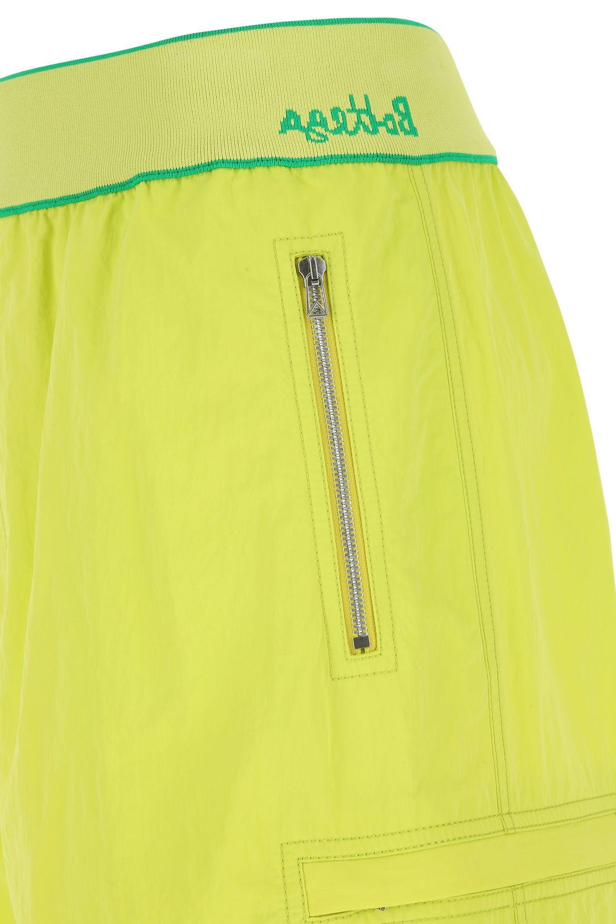 Bottega Veneta Lime Cargo Bermuda Shorts In 7214