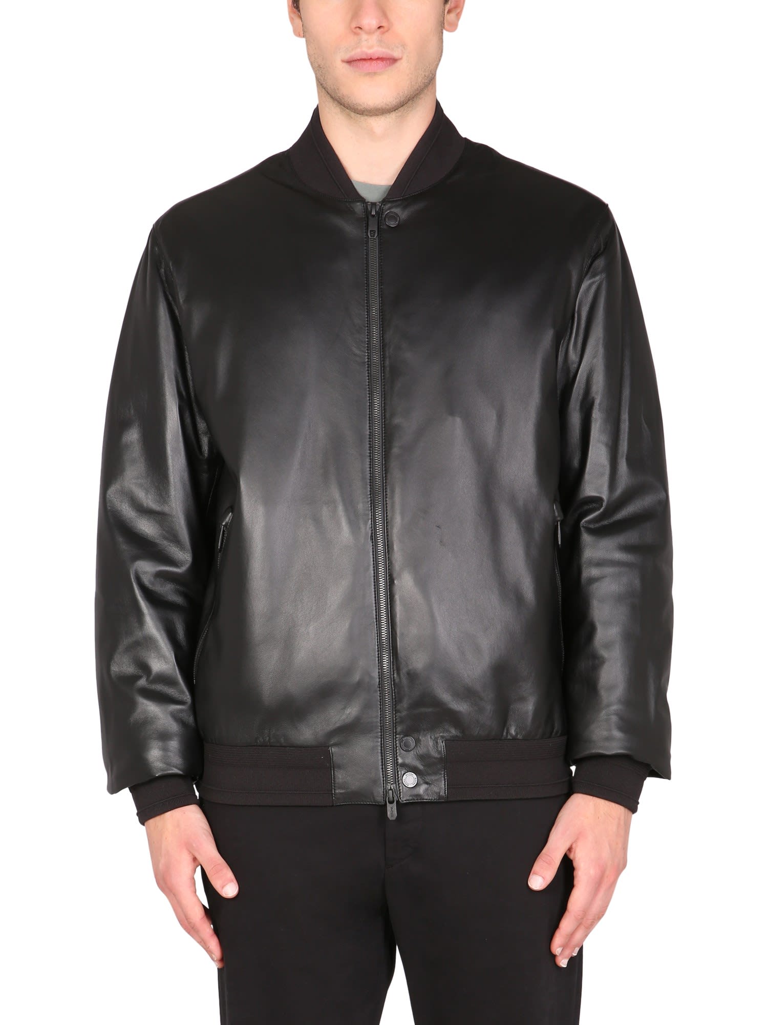 zegna leather jacket