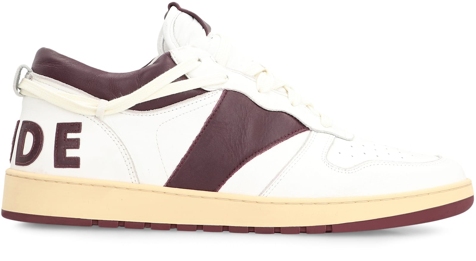 Rhude Rhecess Leather Low-top Sneakers In White