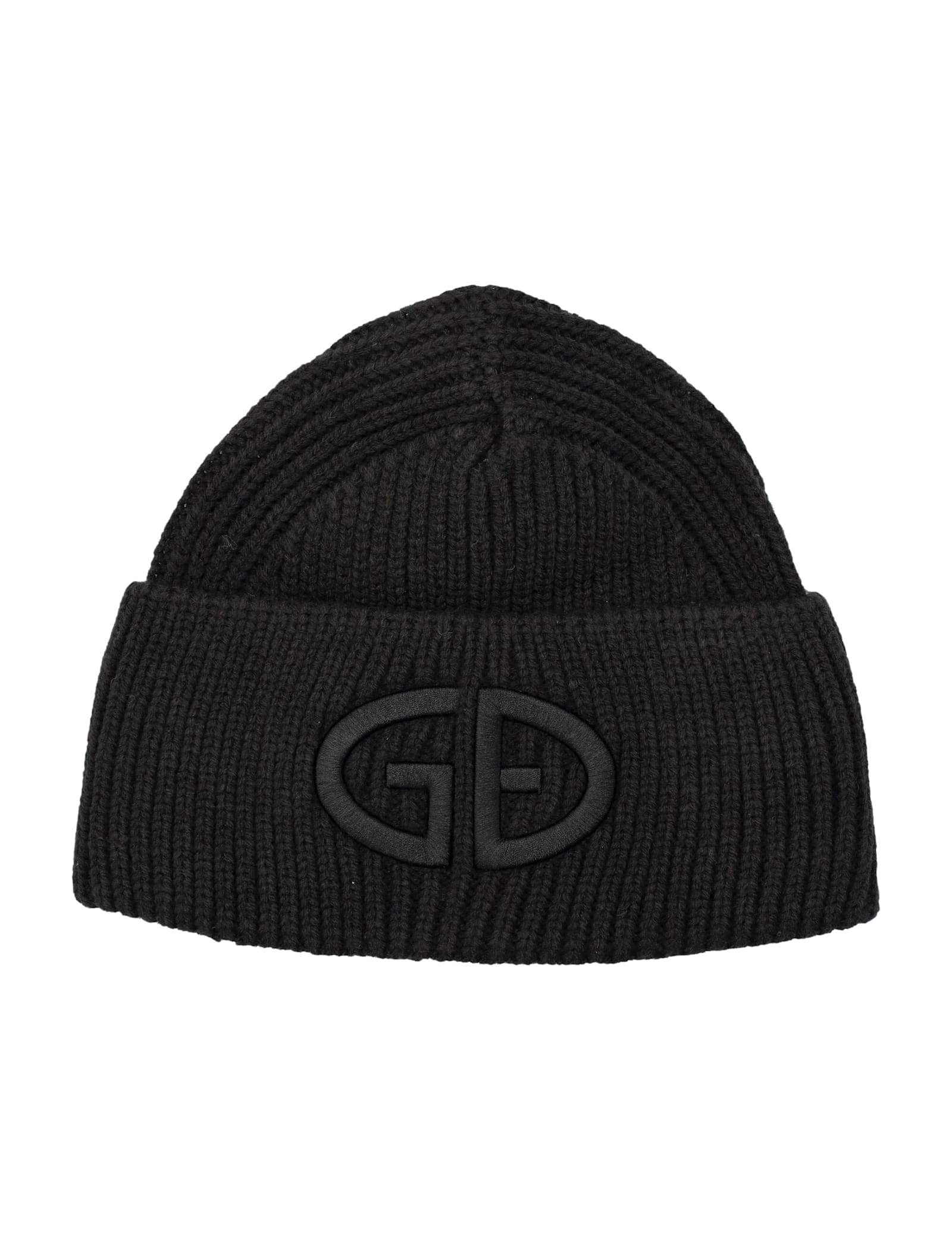 Goldbergh Valerie Beanie With 3d Logo Embroidery In Black