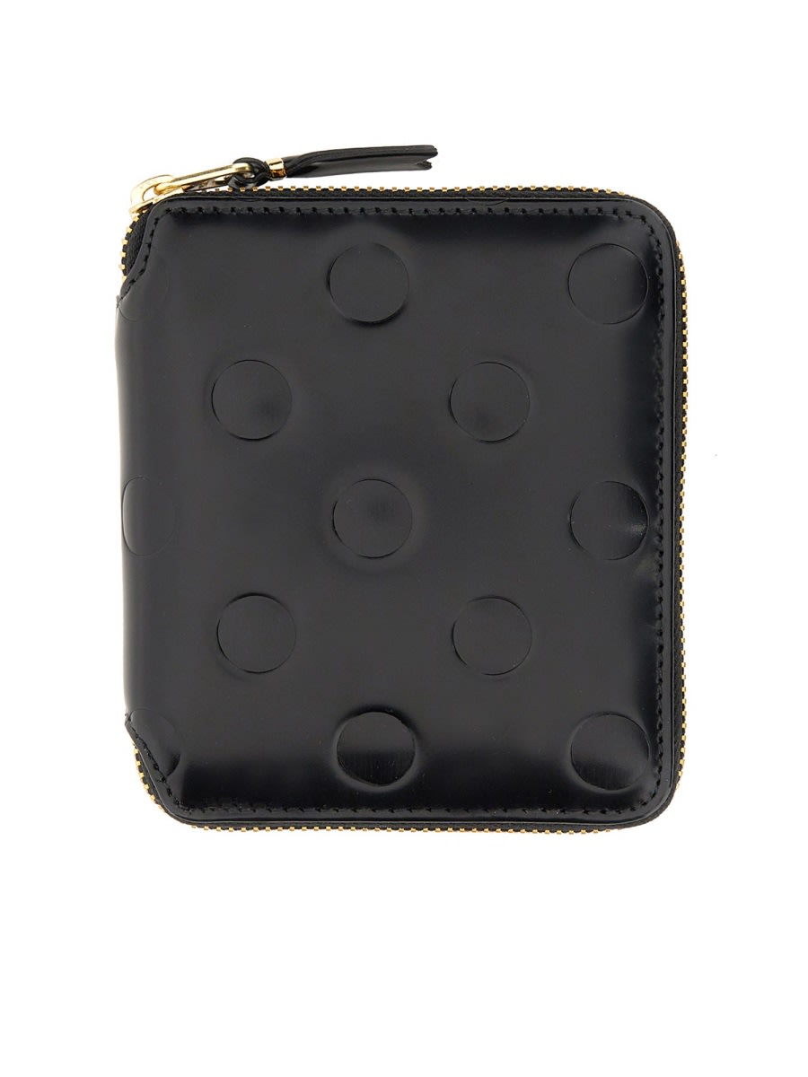 Shop Comme Des Garçons Zipped Wallet In Black