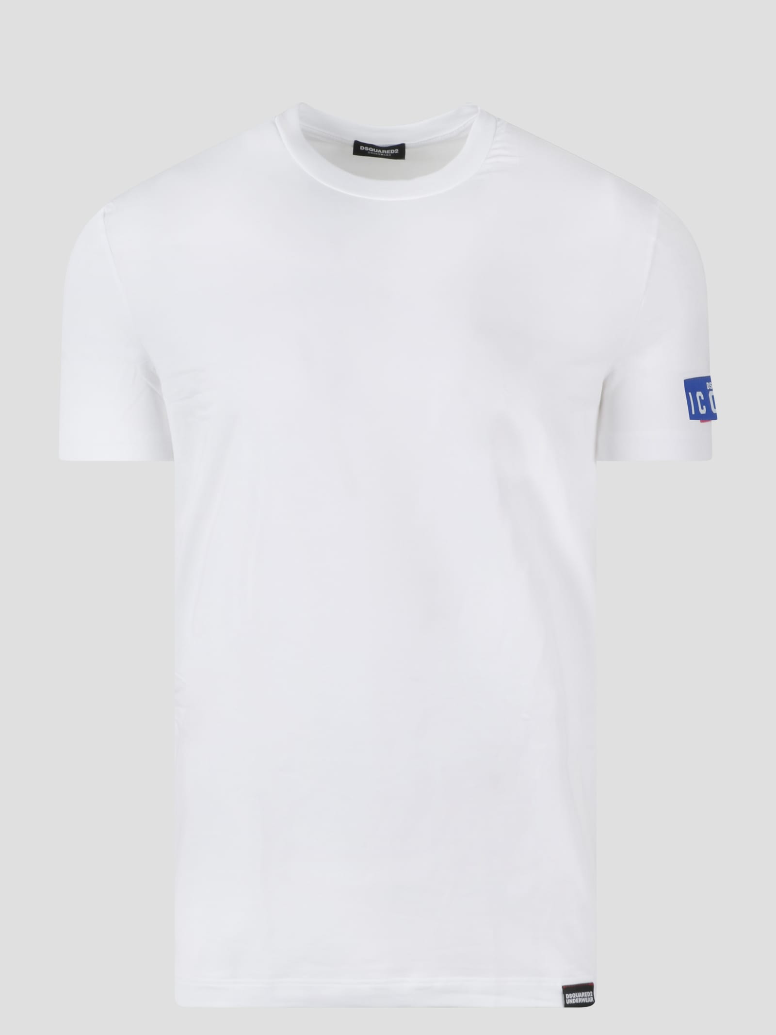 Dsquared2 Be Icon Color Underwear T-shirt In White/blue