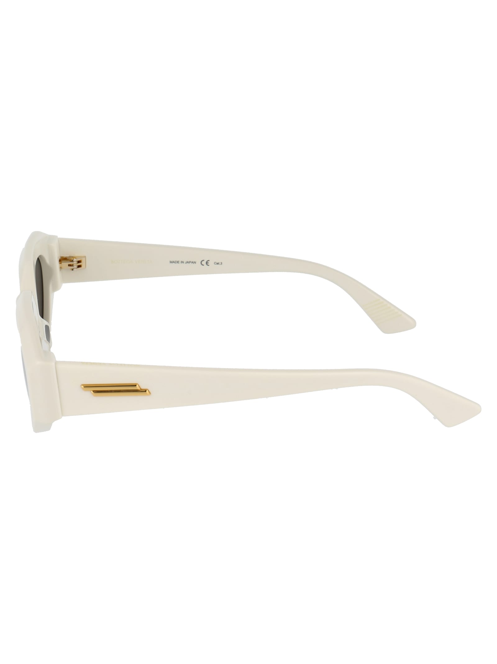 Shop Bottega Veneta Bv1031s Sunglasses In 003 Ivory Ivory Grey