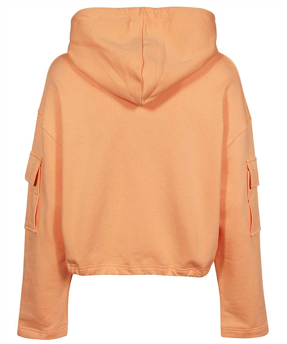 Msgm Cotton Hoodie In Orange
