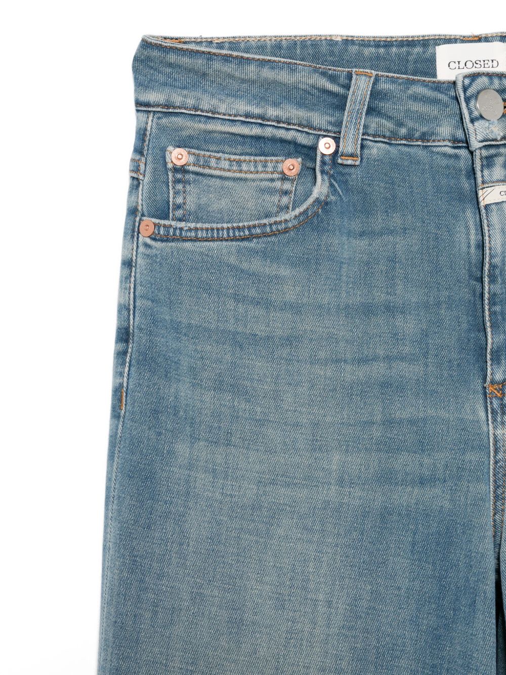 Closed Five-pocket Design Flared Jeans In Blue