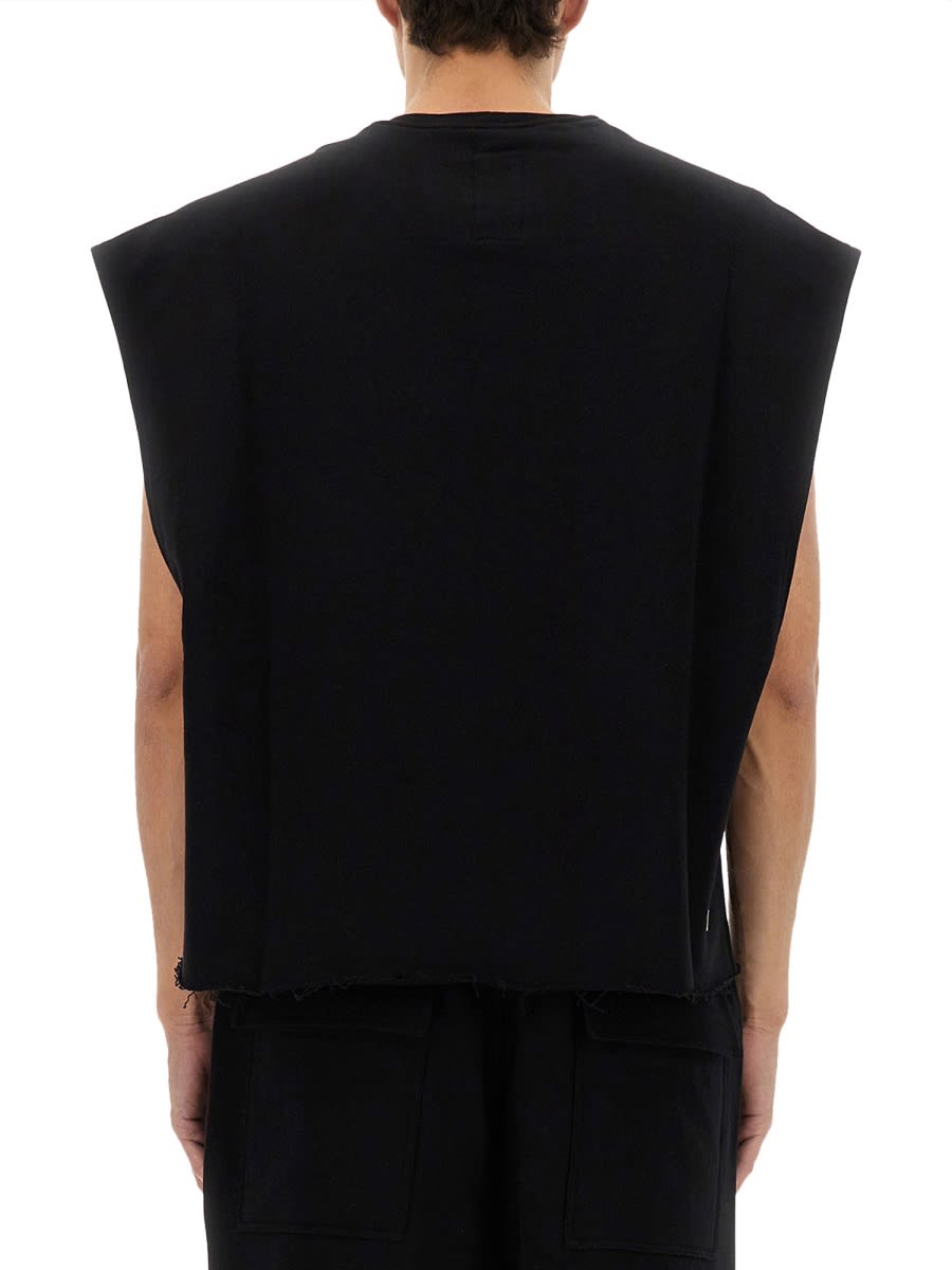 Rick Owens X Champion Cropped Micro Tatlin T-shirt In Black