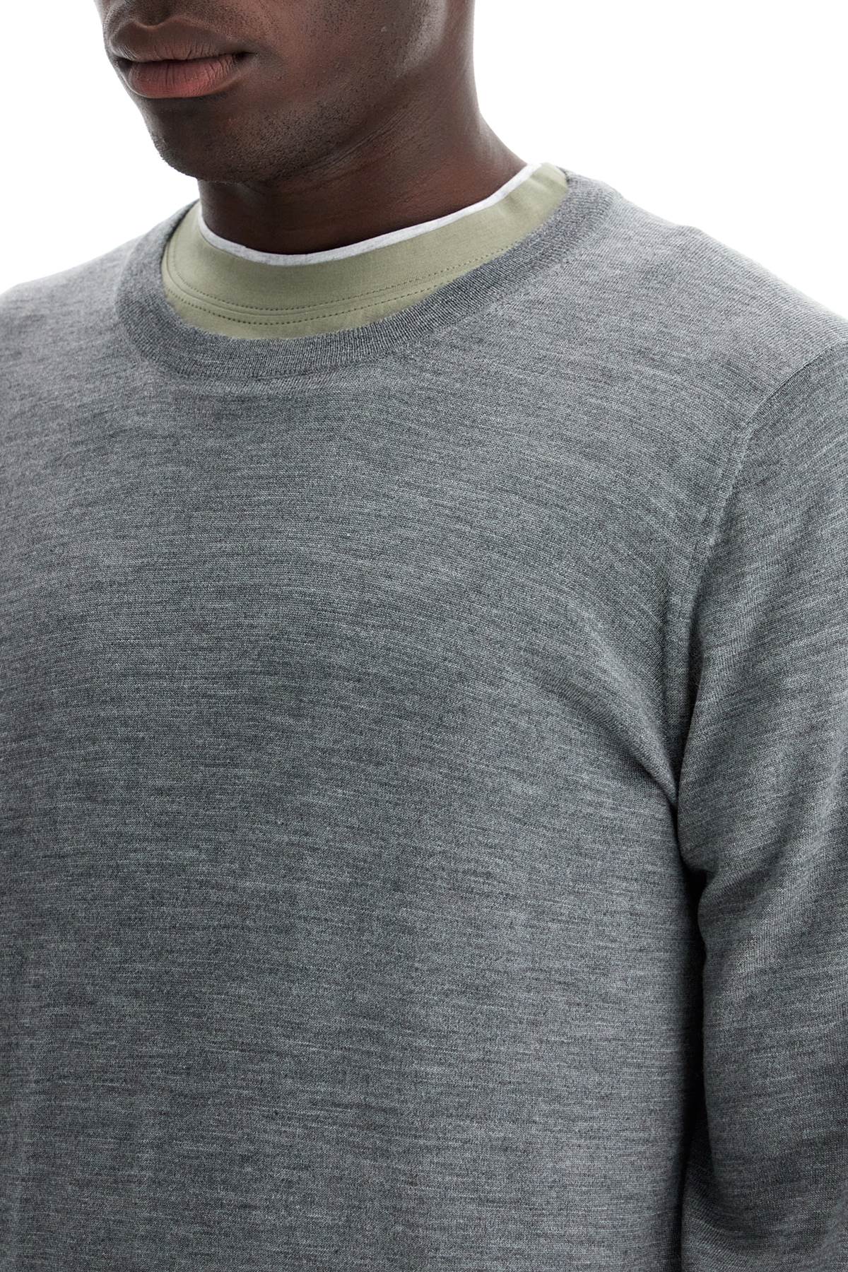 Shop Brunello Cucinelli Fine Wool-cashmere Sweater In Grigio Scuro+lignite (grey)