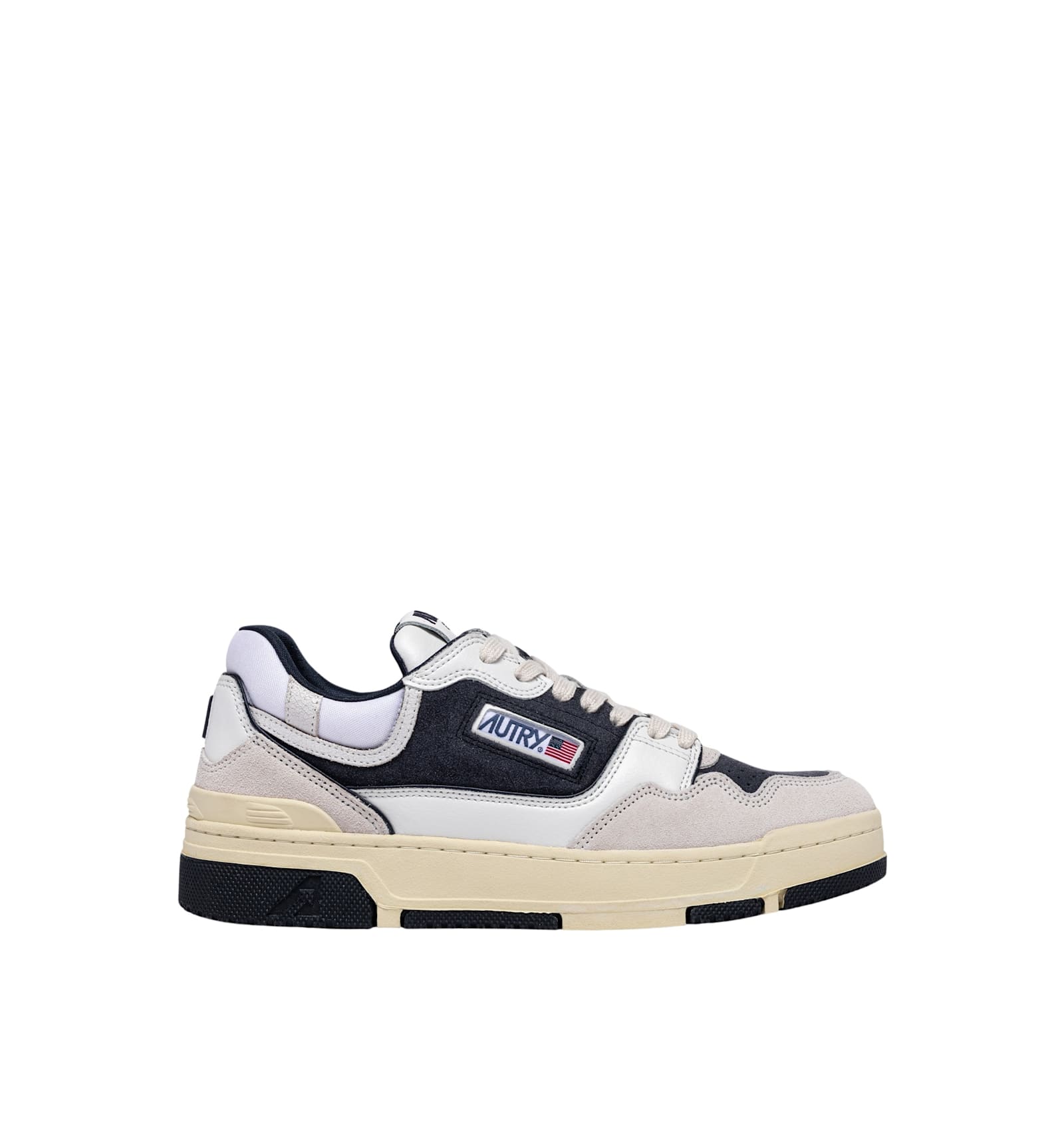 Autry Clc Low2clea Sue Wht Space Sneakers In Yellow