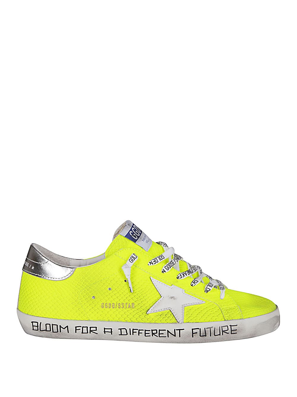 GOLDEN GOOSE FLUORESCENT YELLOW LEATHER SUPER-STAR SNEAKERS,GMF00101.F001239.20257