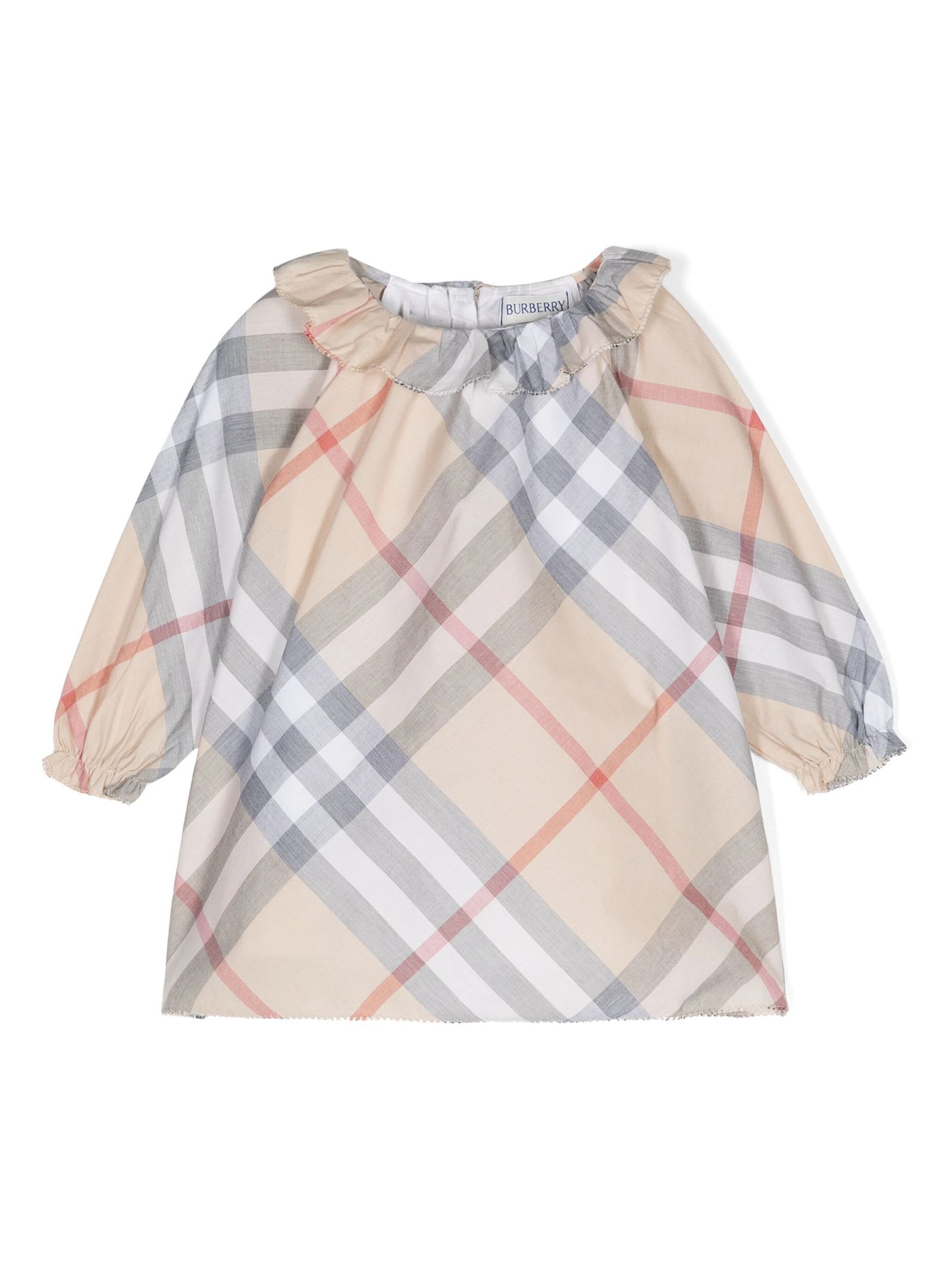 BURBERRY KIDS DRESSES BEIGE