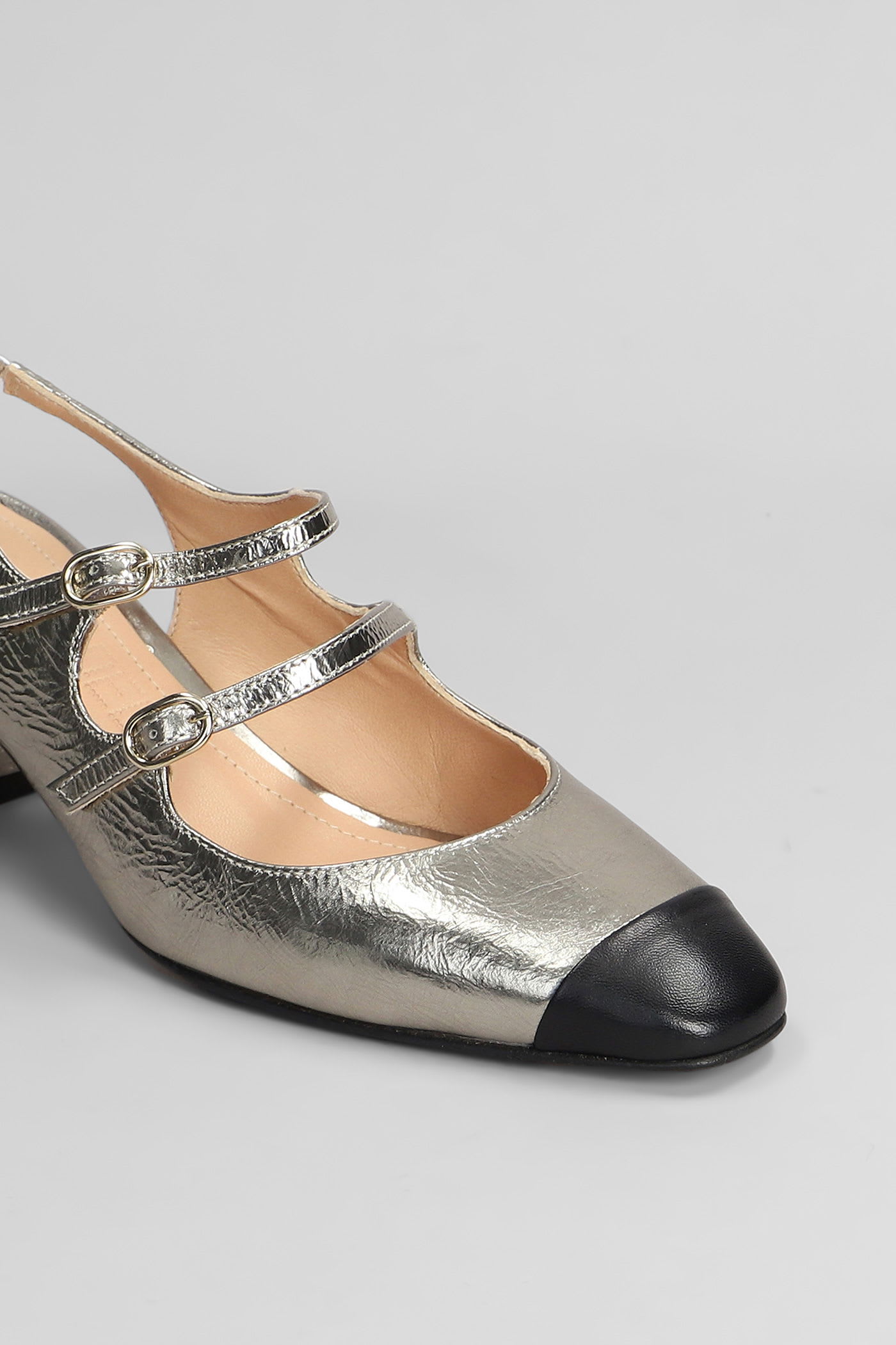 Julie Dee Pumps In Gunmetal Leather