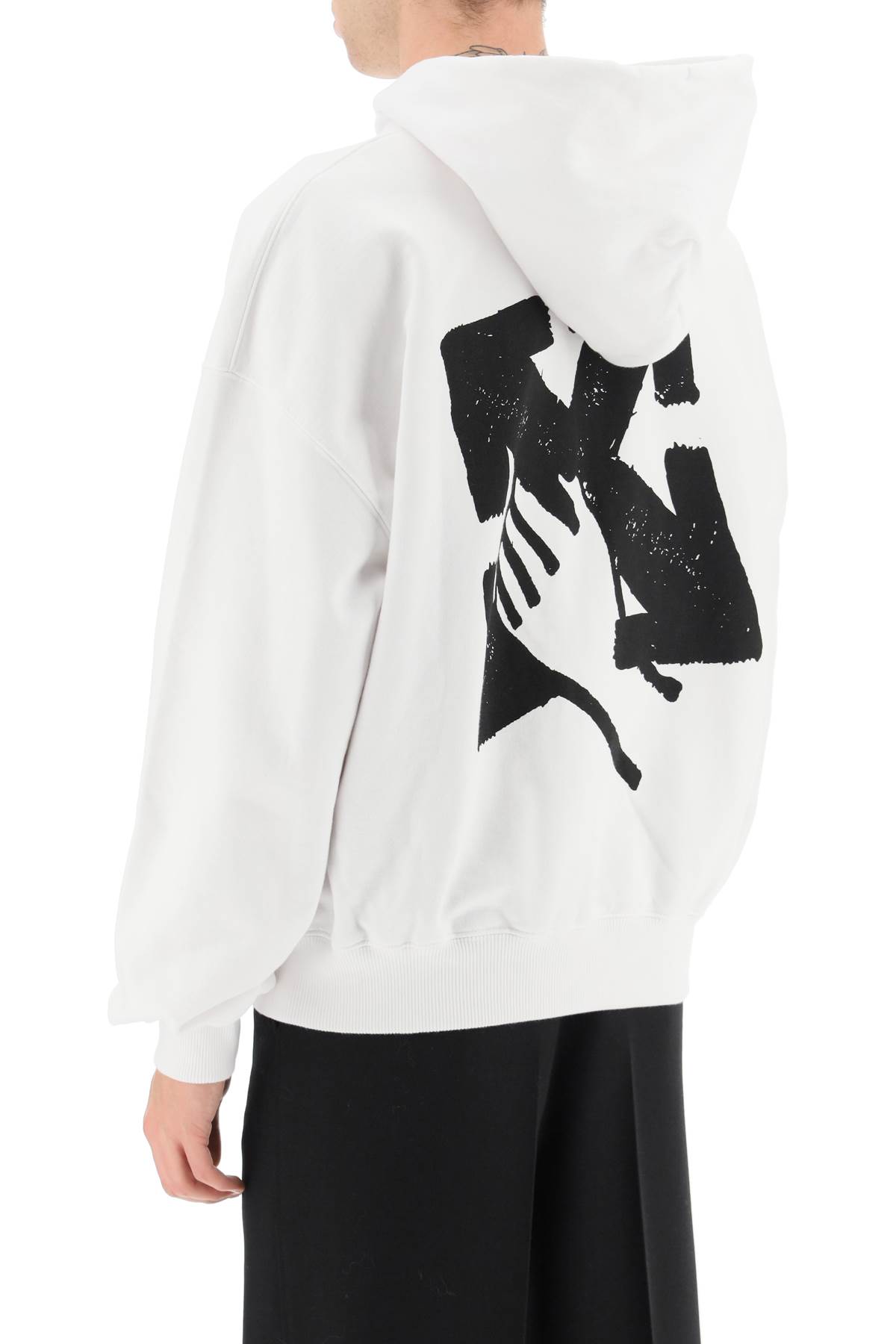 Off-white Hand Arrow Boxy Sweatshirt In White