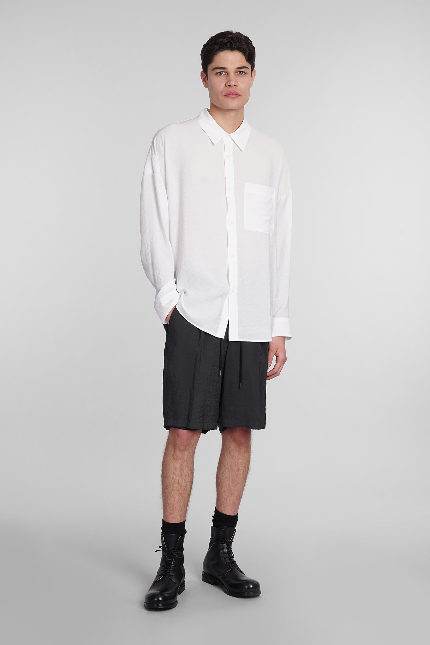 Shop Attachment Shorts In Grey Nylon