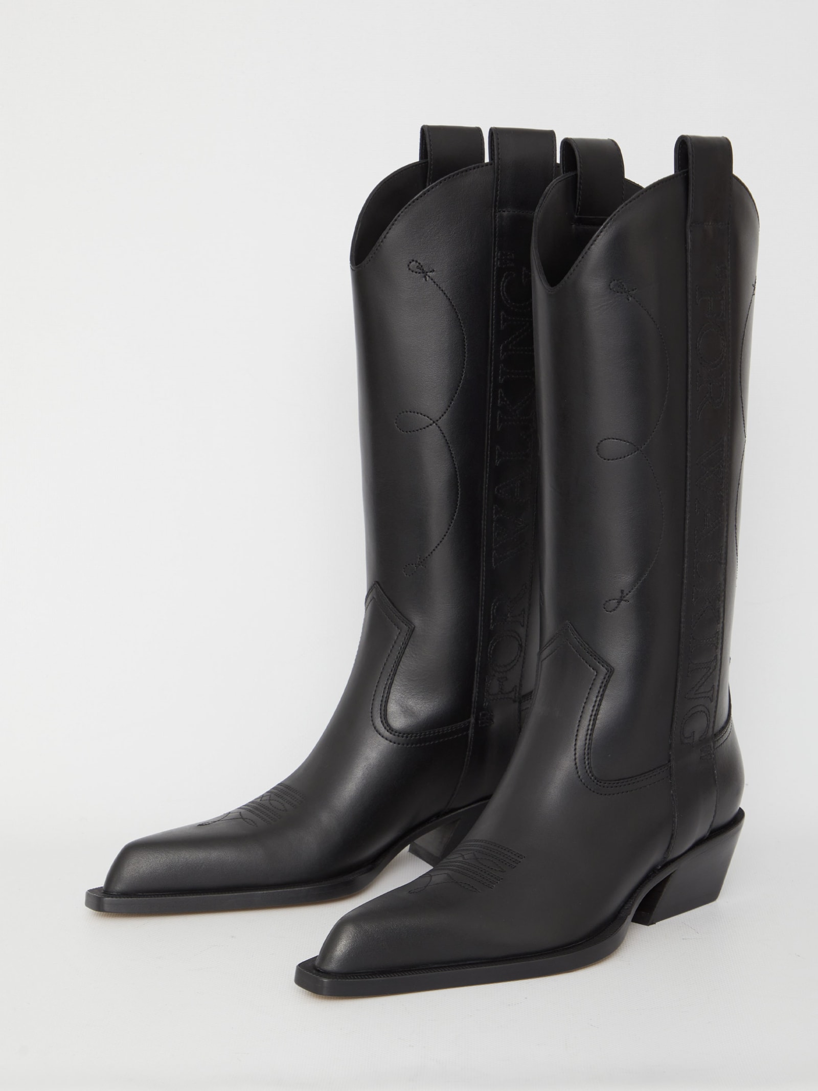 Shop Off-white For Walking Texan Boots In Black