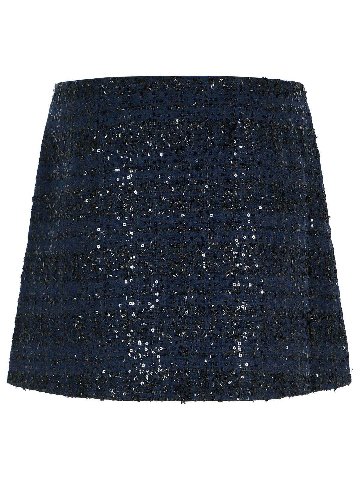 Rotate Birger Christensen Rotate Dark Blue Polyester Miniskirt In Blue