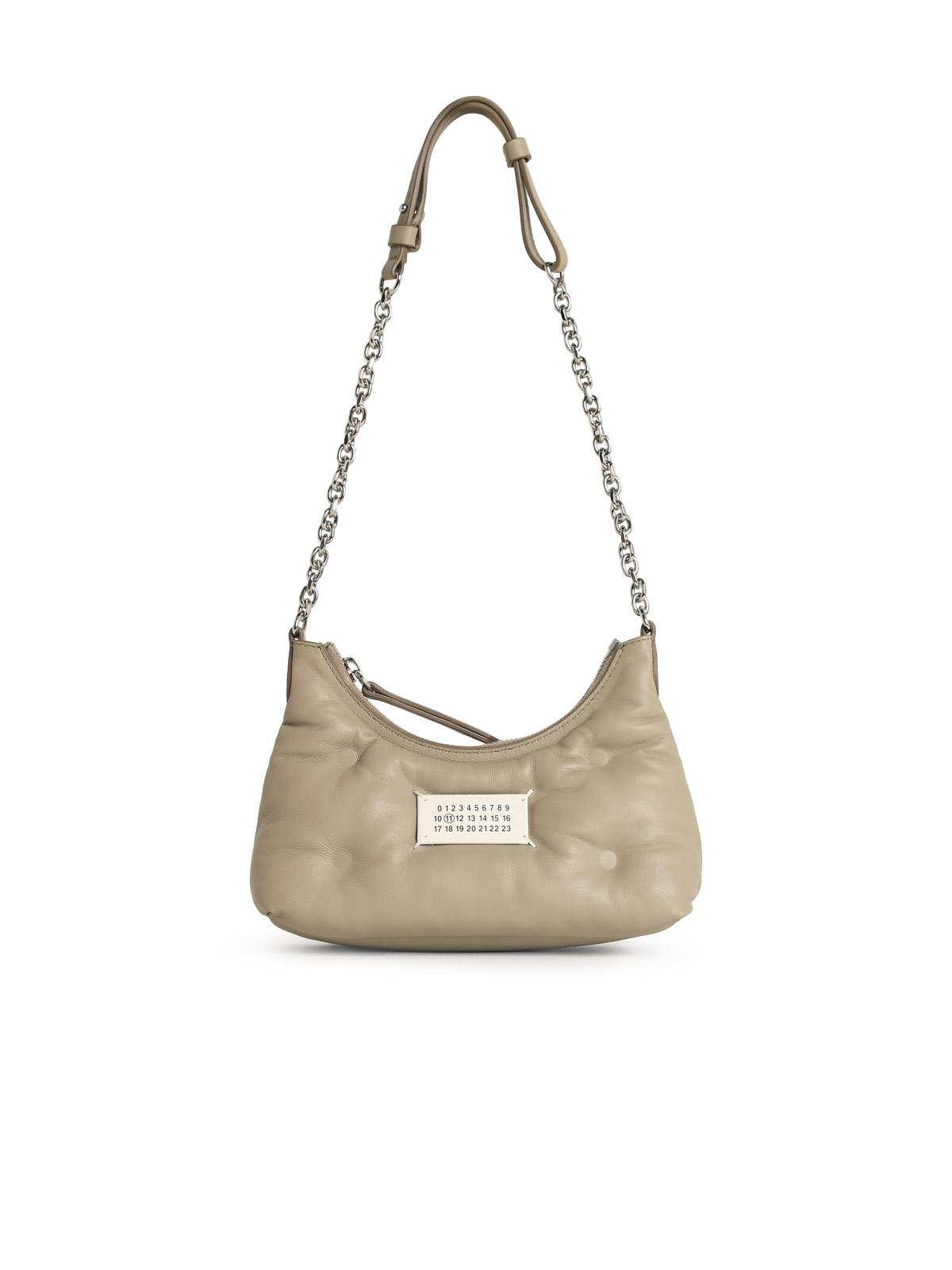 Maison Margiela Small hobo Grey Leather Bag
