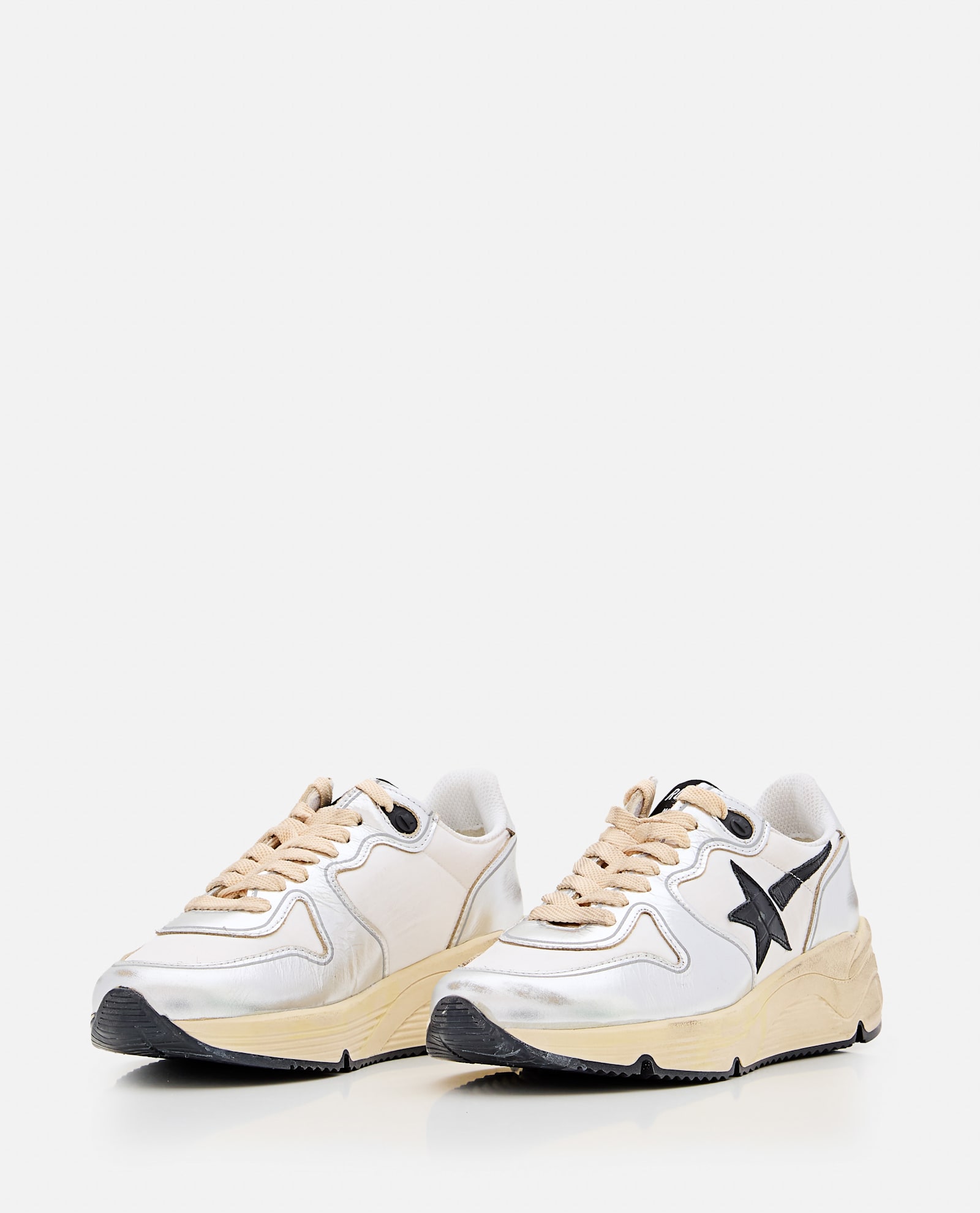 Golden Goose Lace-up Sneakers In Silver