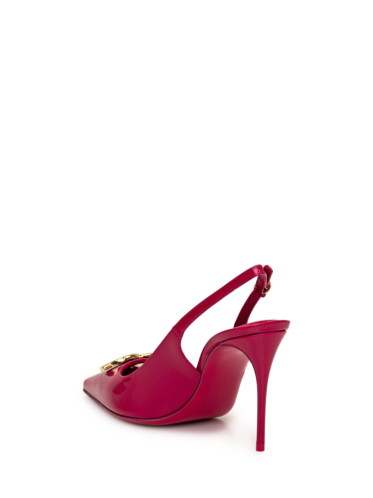 Shop Dolce & Gabbana Sling Back Pump In Ciclamino