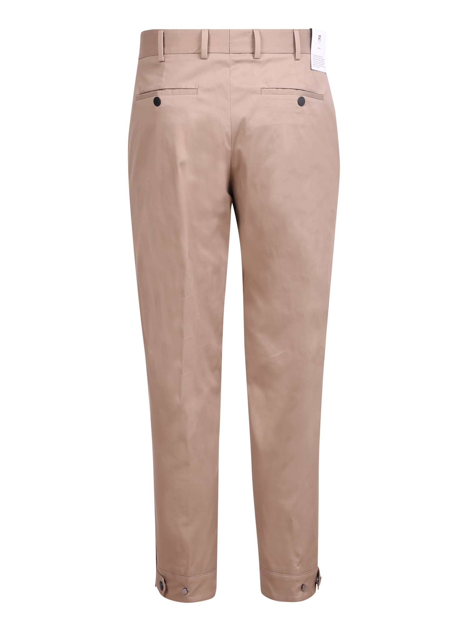 Shop Pt01 Cropped Tapered-leg Trousers In Beige