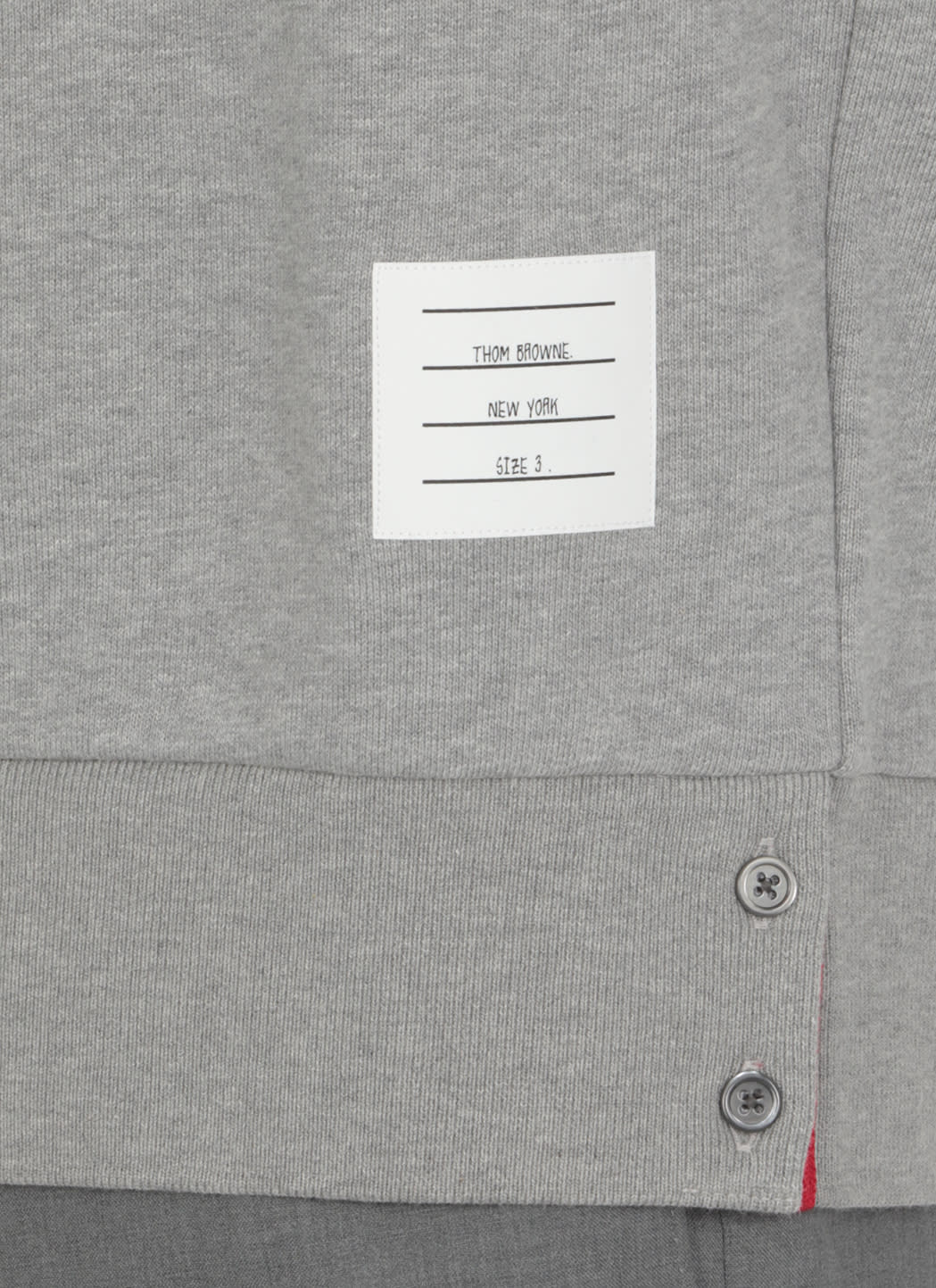 Thom Browne Sweatshirt With Tricolor Inlay In Light Grey