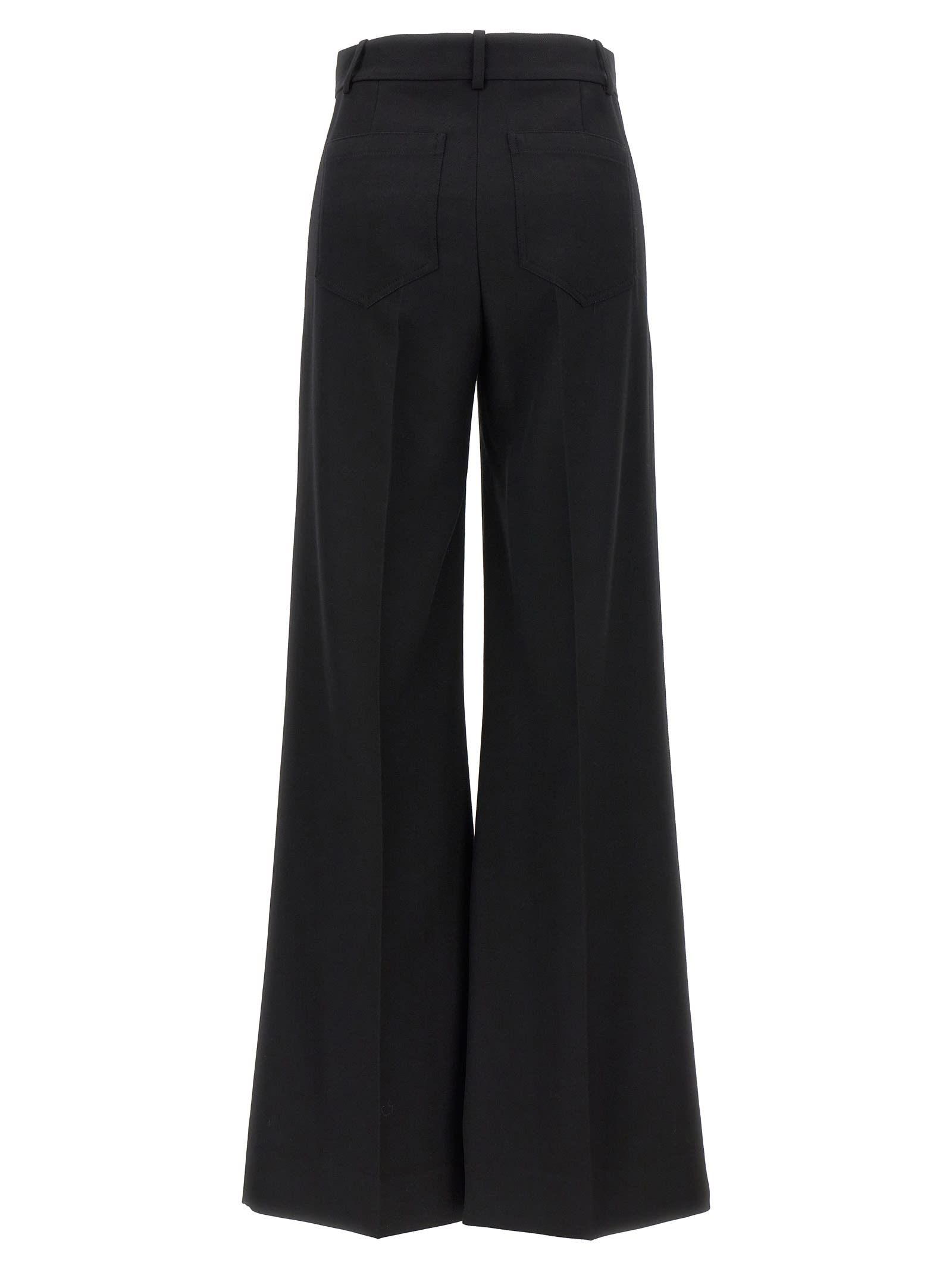 Shop Victoria Beckham Alina Trousers In Black