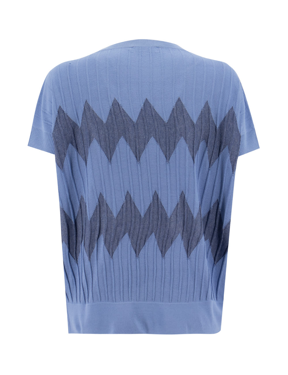 Shop Le Tricot Perugia Sweater In Blue Jeans