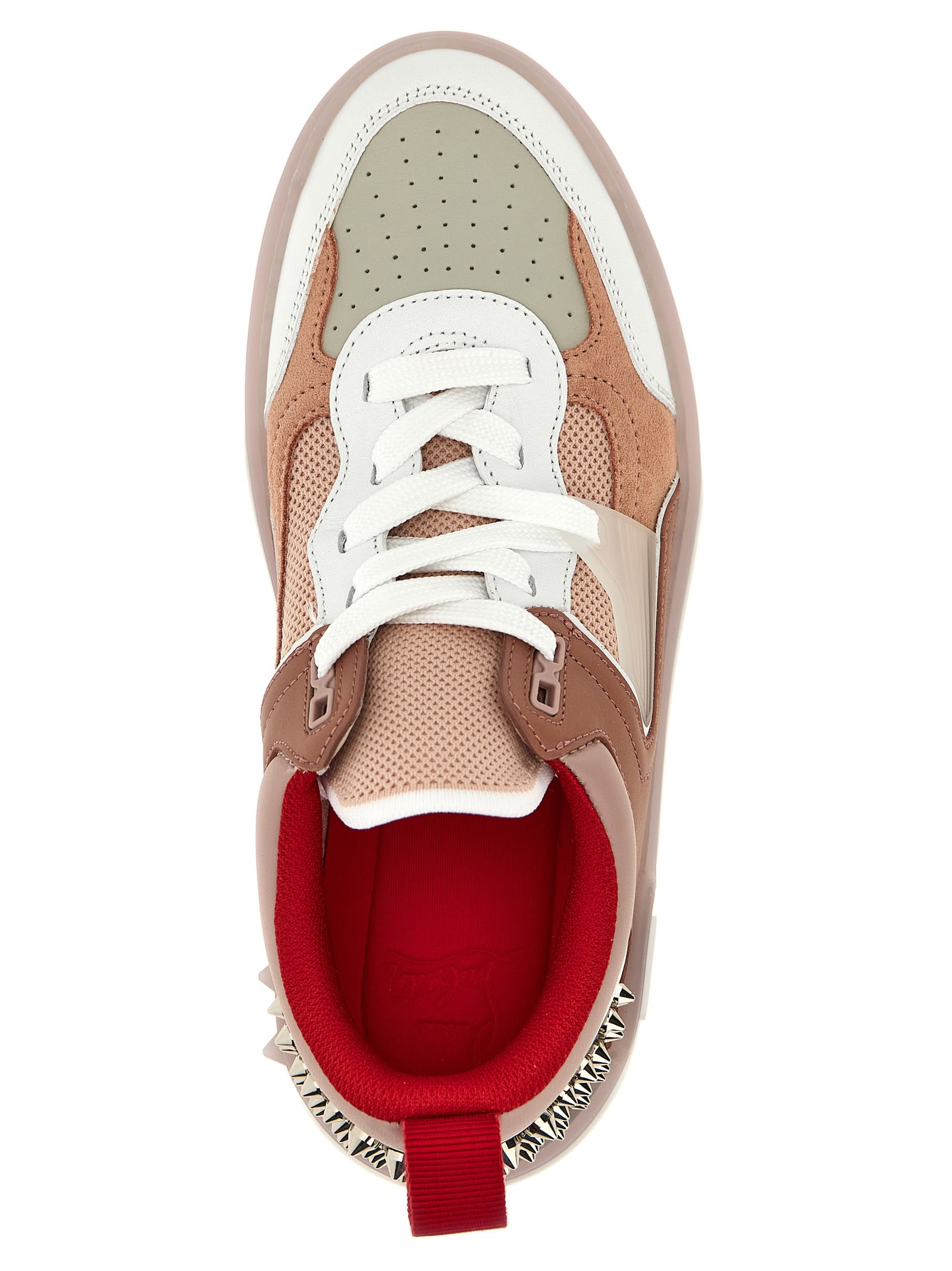 Christian Louboutin Panelled Low-top Leather Sneak In Multicolor