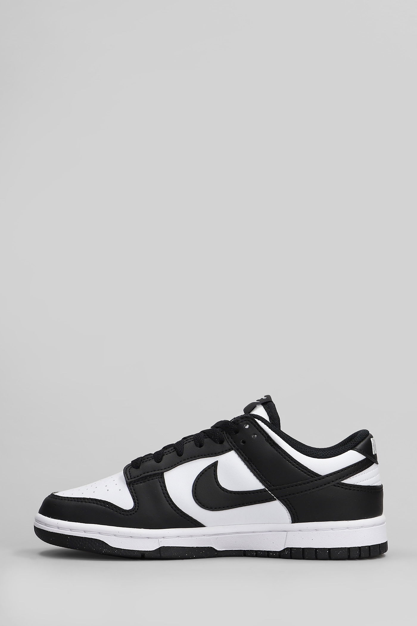 Nike Dunk Low Next Nature Sneakers In Black Leather In Black
