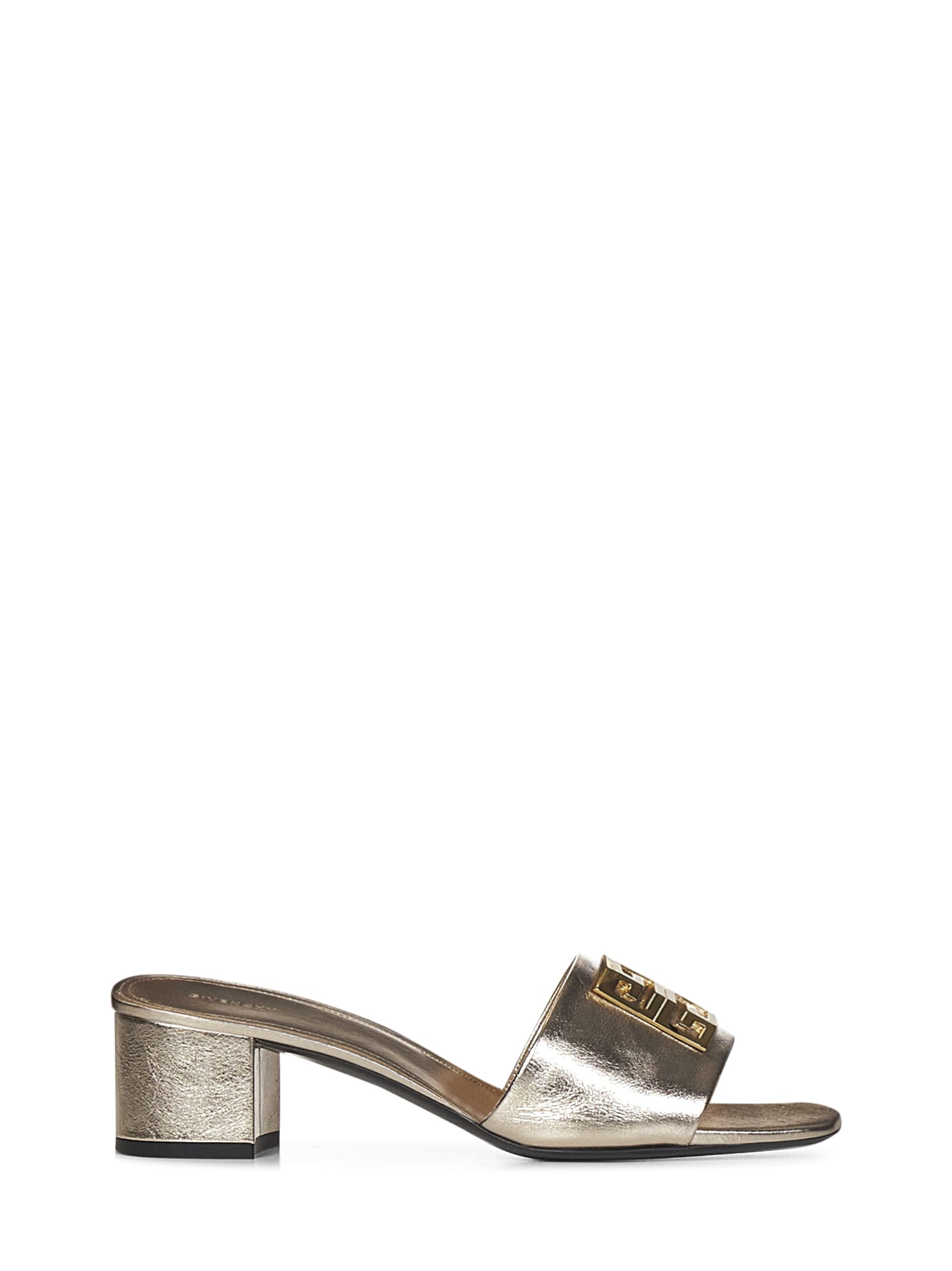 Shop Givenchy 4g Heel Sandals In Oro