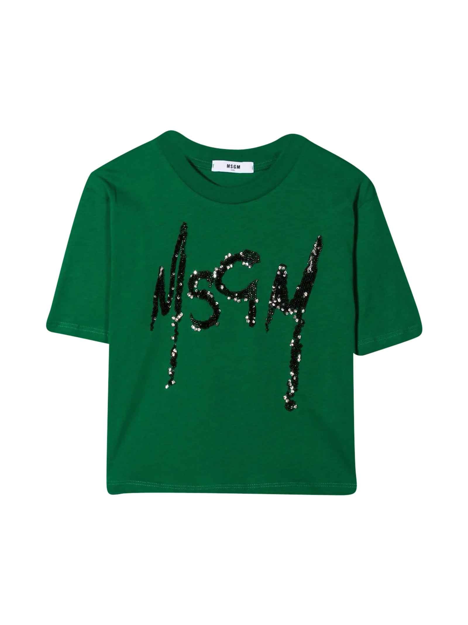 MSGM Green Teen T-shirt