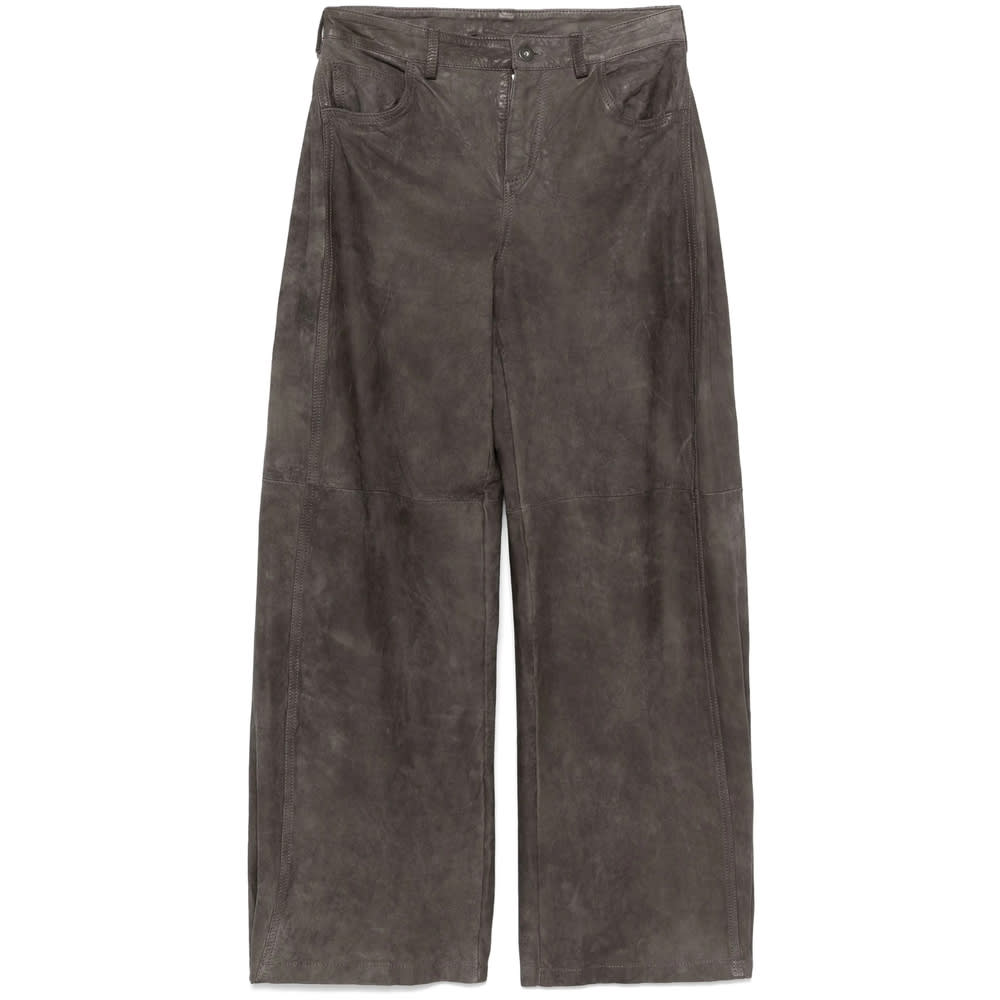 Salvatore Santoro Leather Pant In Brown