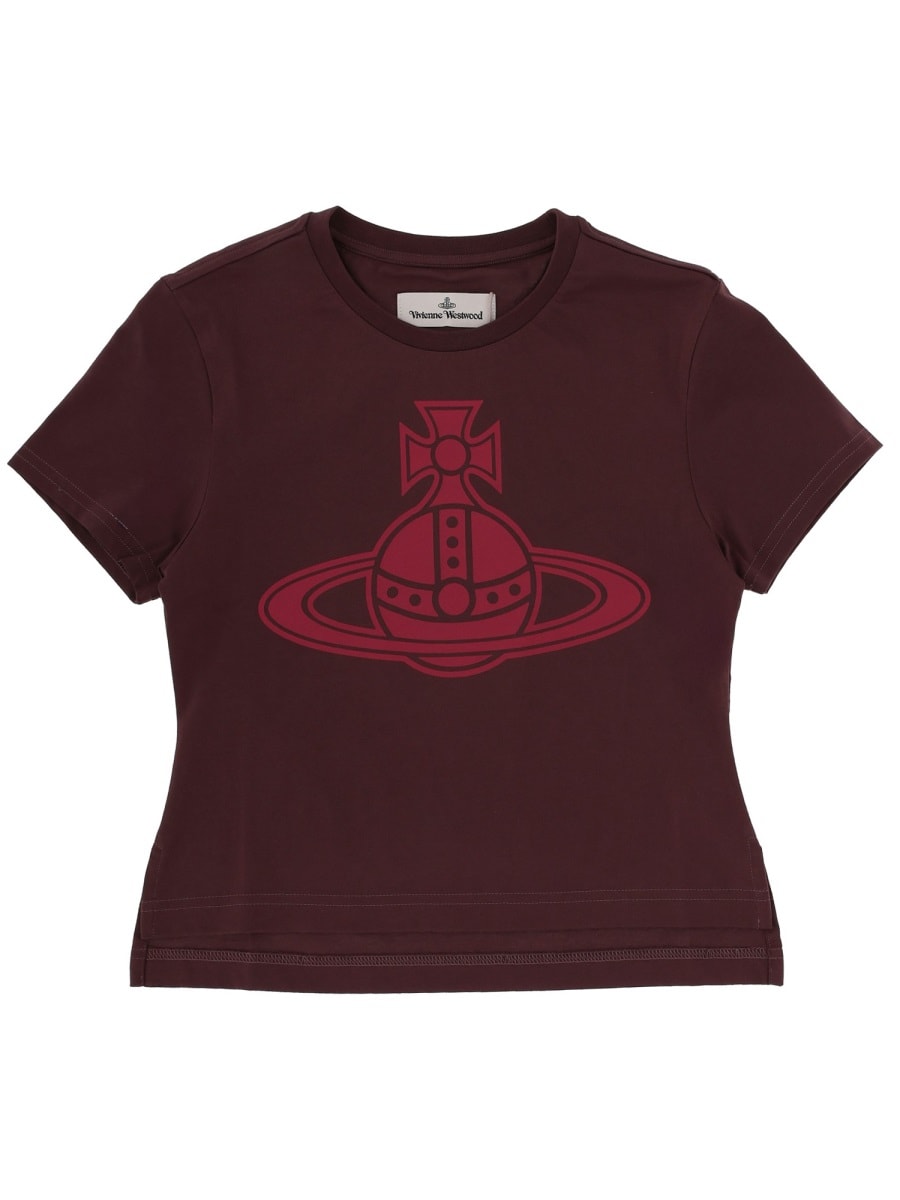 Vivienne Westwood Paris Orb Mini T-shirt In Brown
