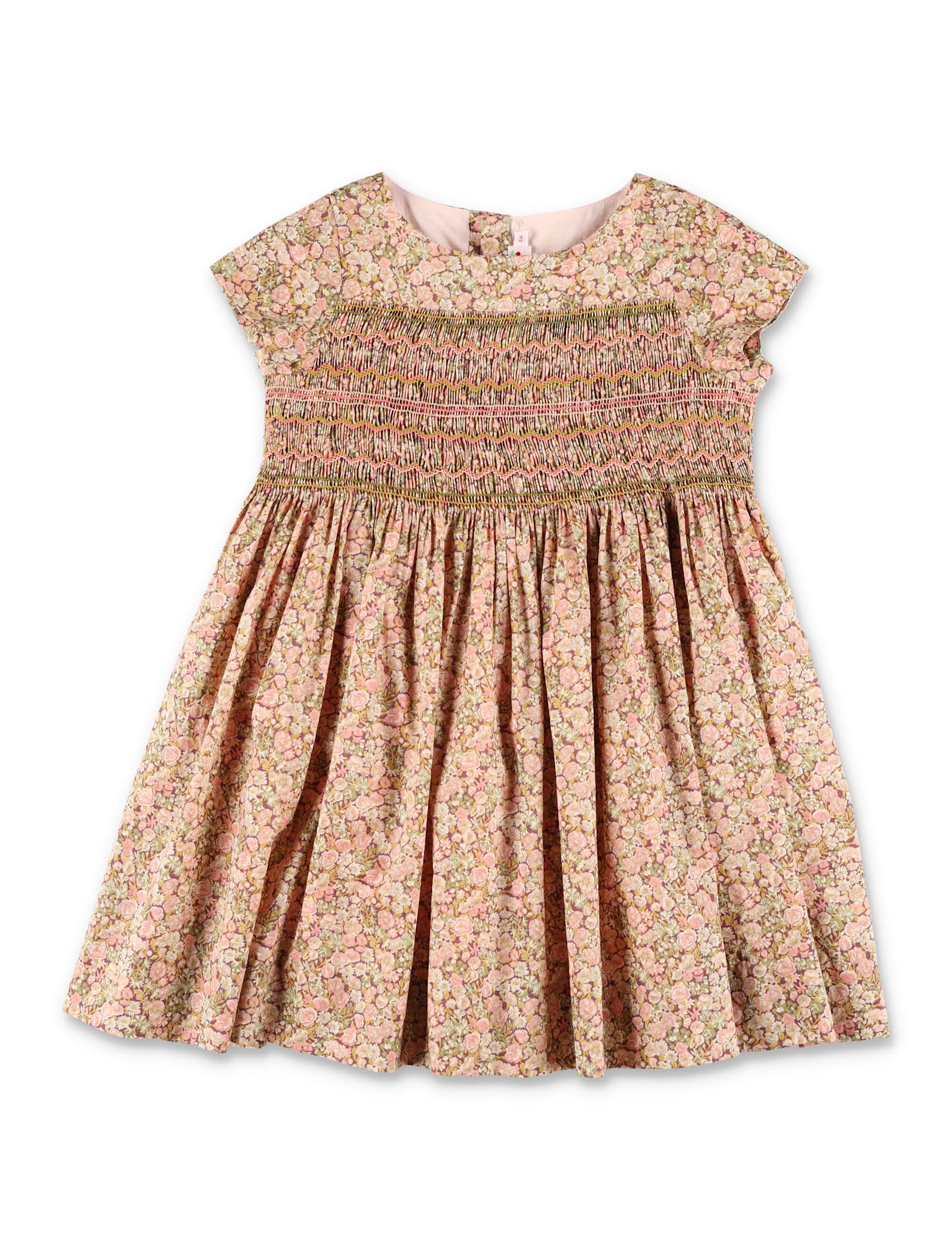 Bonpoint Duchessa Floral Dress In Liberty Cotton In Brown