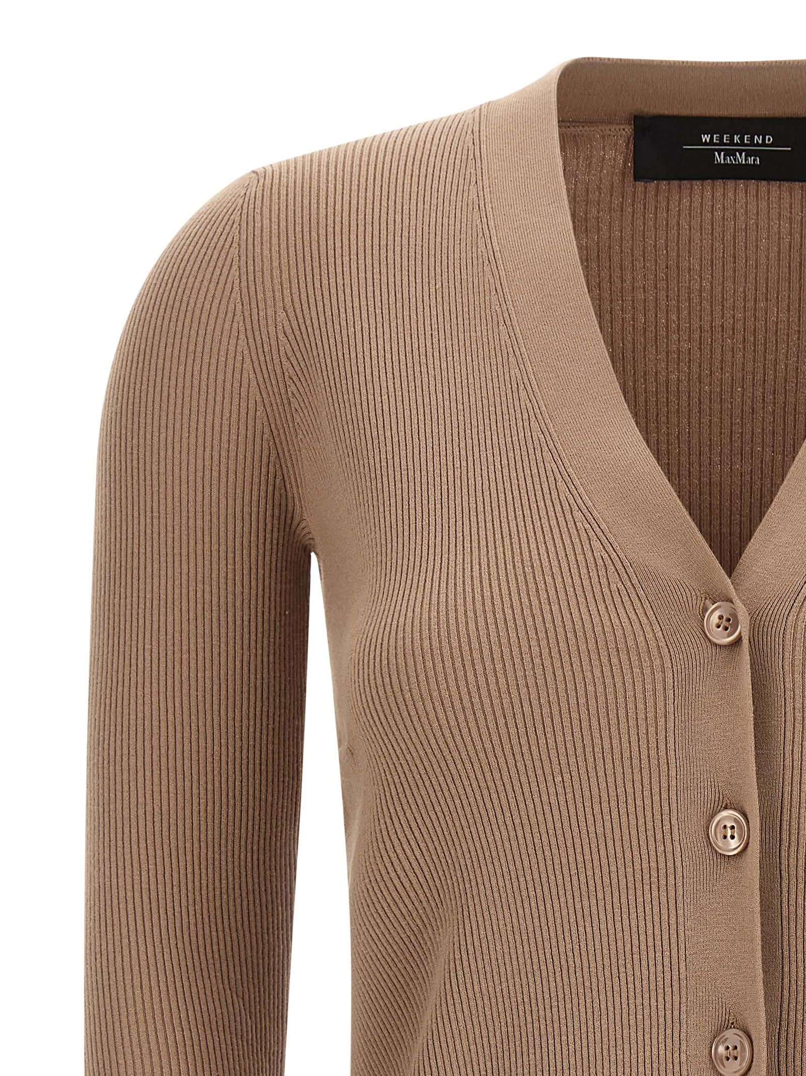 Weekend Max Mara Gabriel Cardigan In Brown