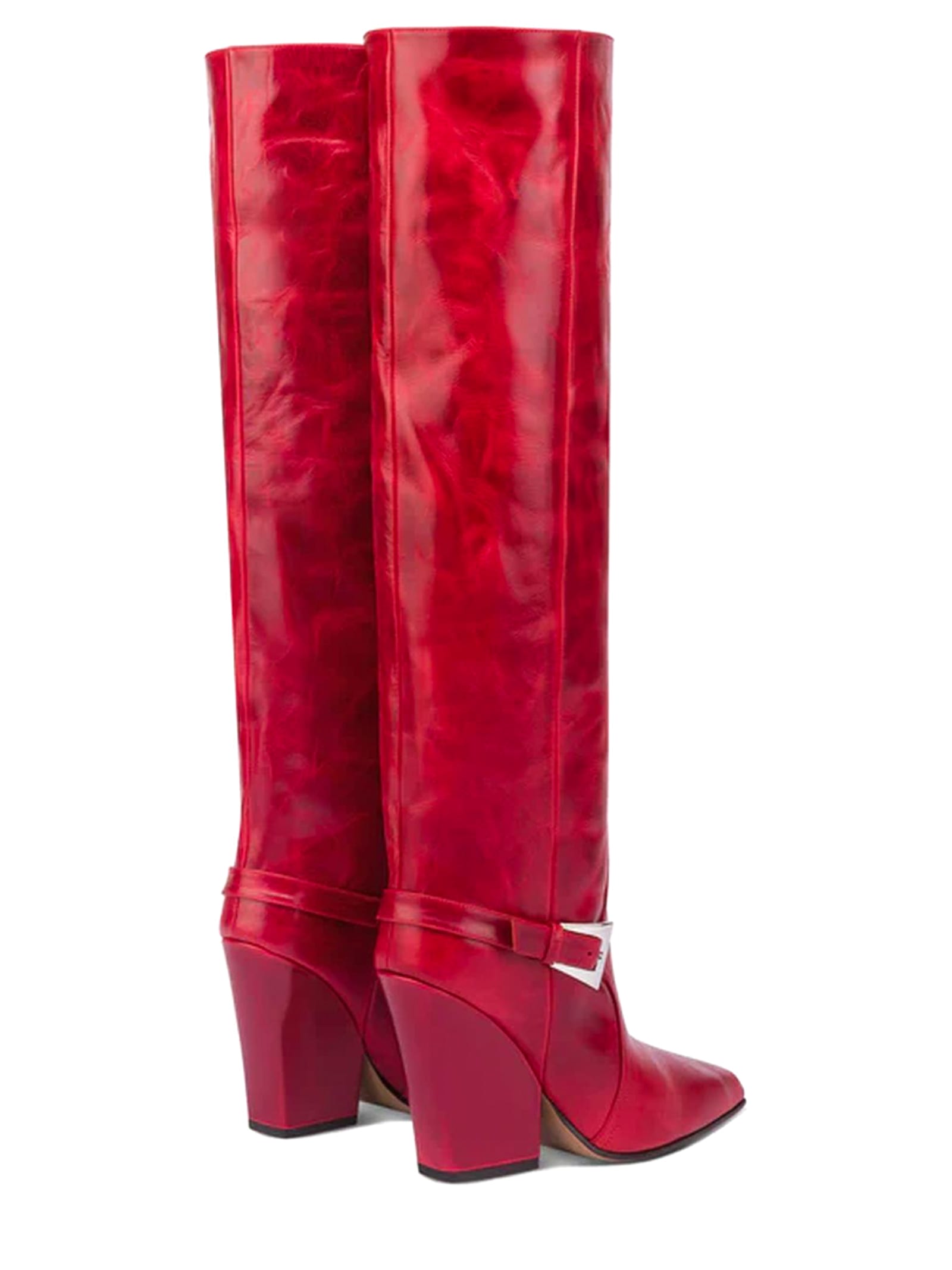 Shop Paris Texas Jane Buckle Boot In Red