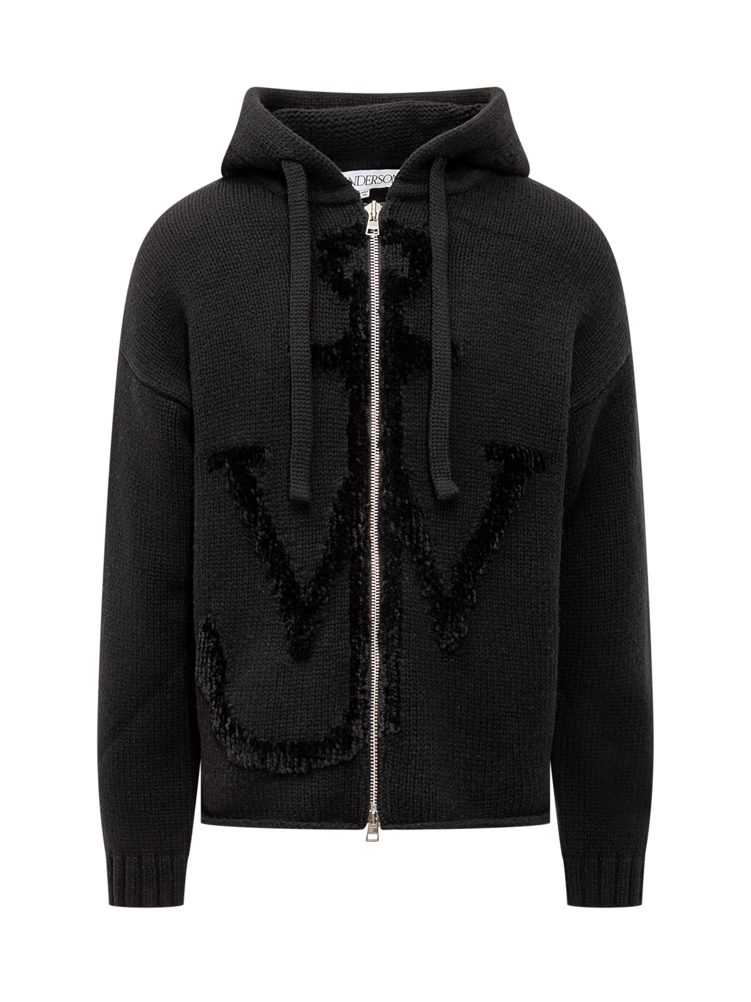 Shop Jw Anderson Hoodie With Logo In Black