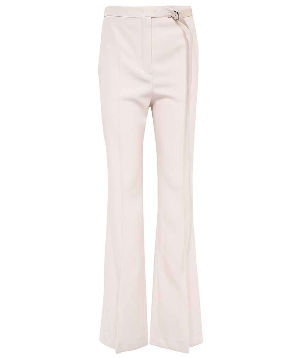 Shop Fendi Virgin Wool Trousers In Pale Pink