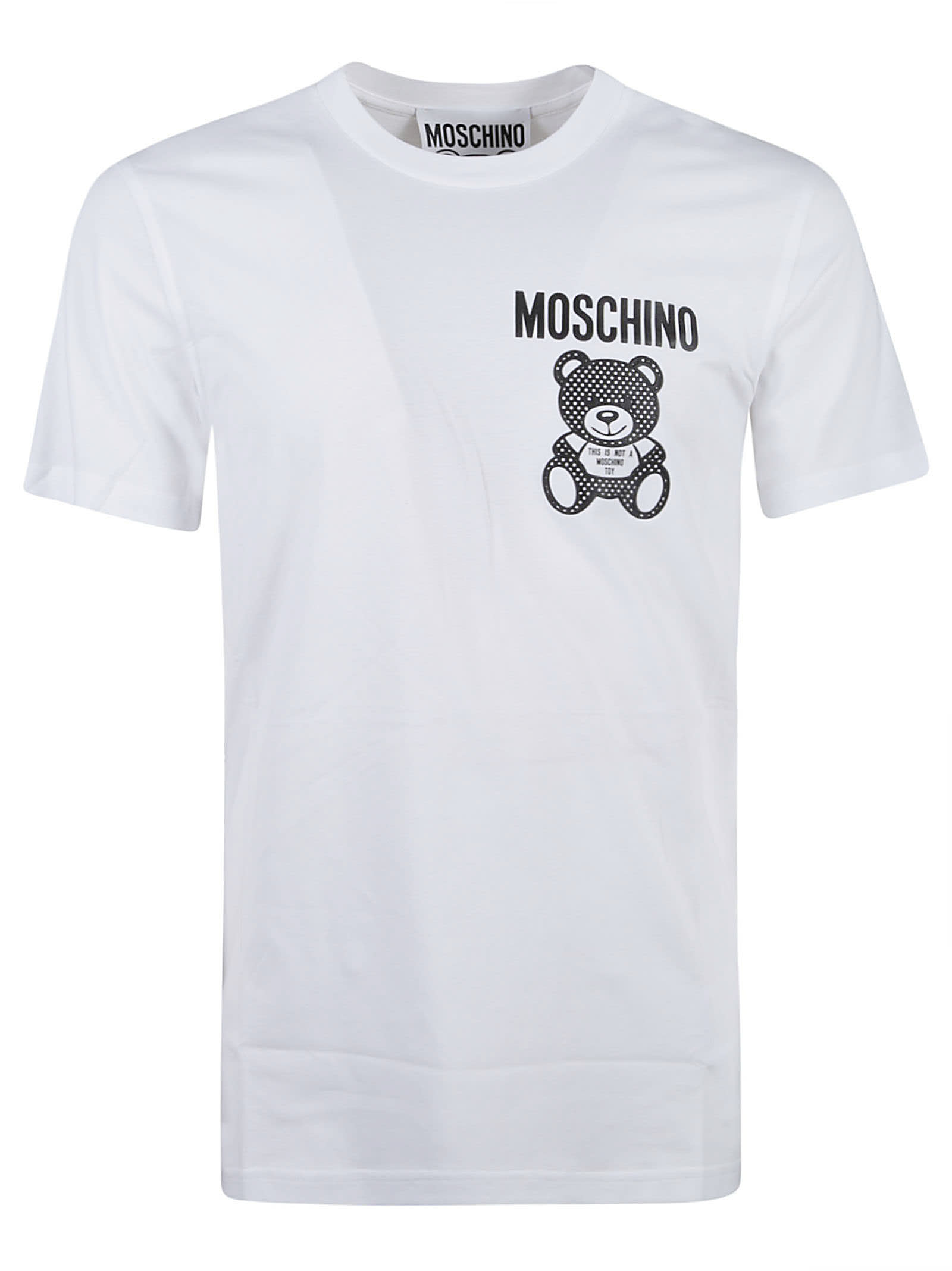 Shop Moschino Bear Logo T-shirt In White