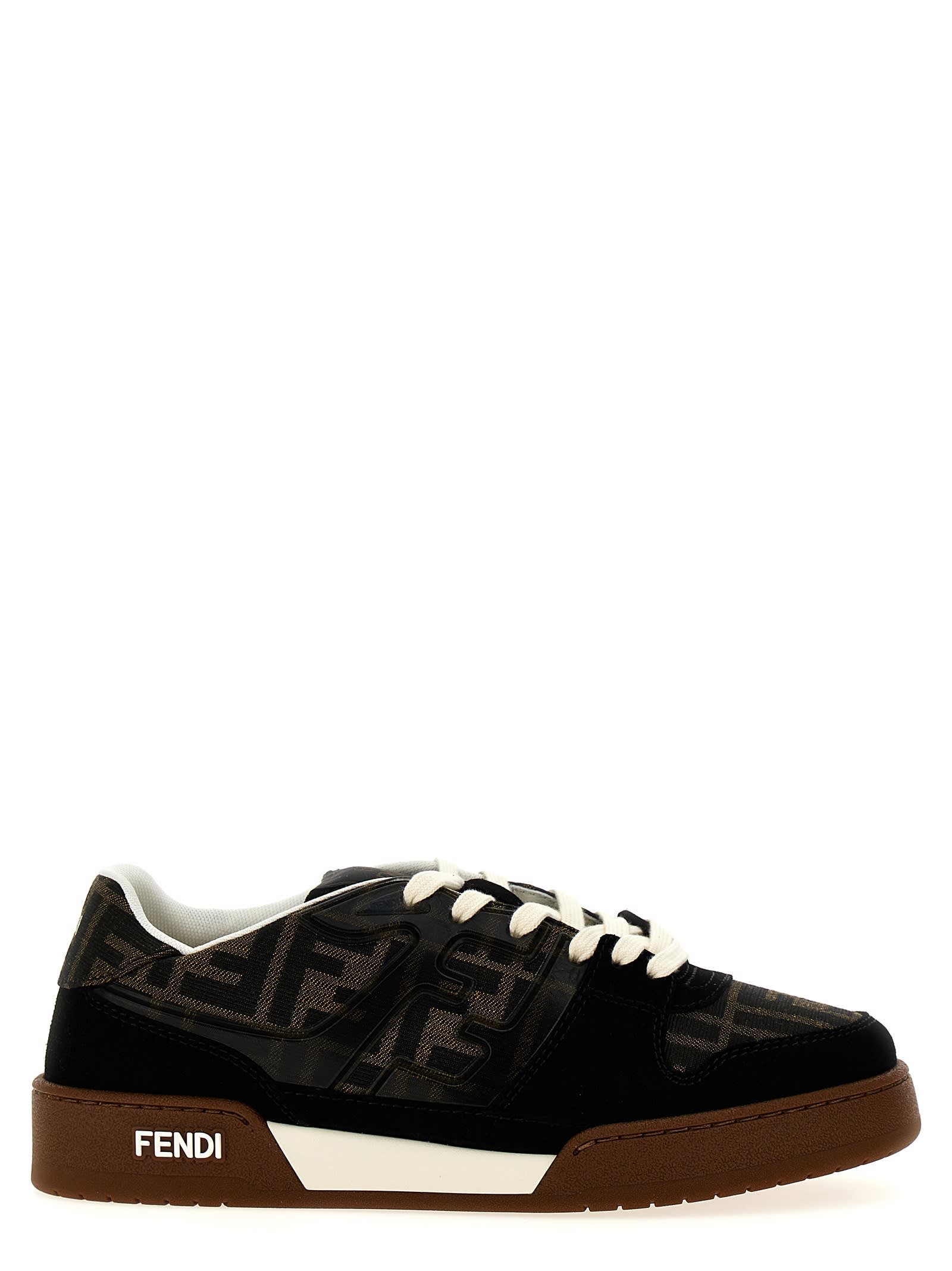 Shop Fendi Match Sneakers In Black