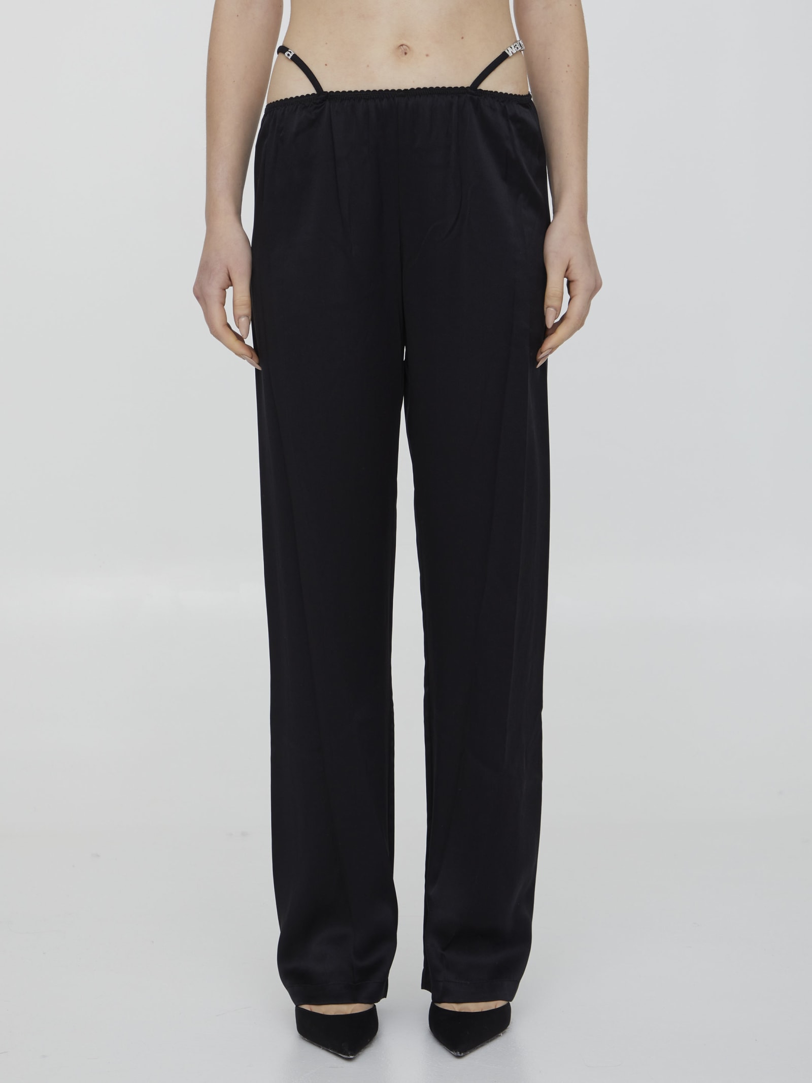 Alexander Wang Silk Trousers With Straps