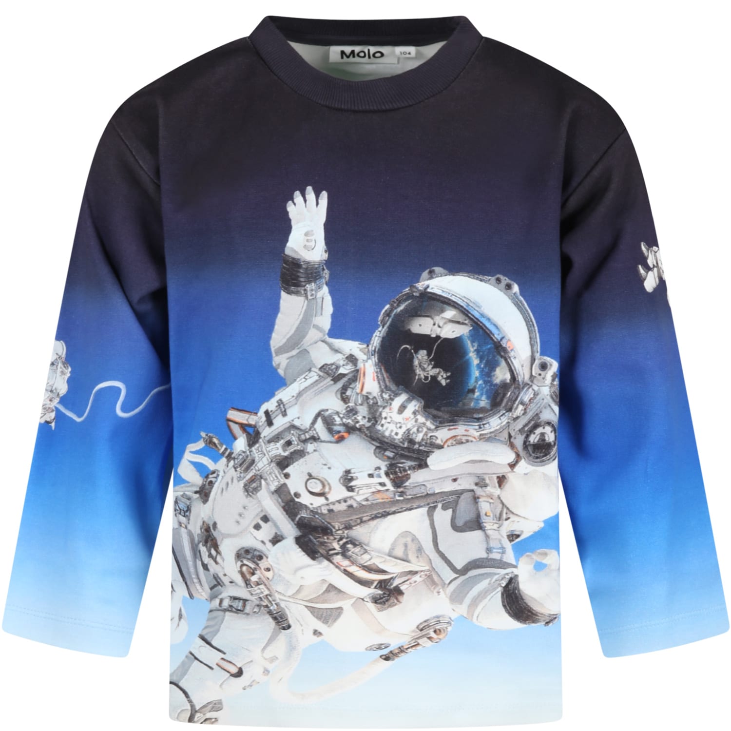 Molo Multicolor T-shirt For Boy With Astronaut