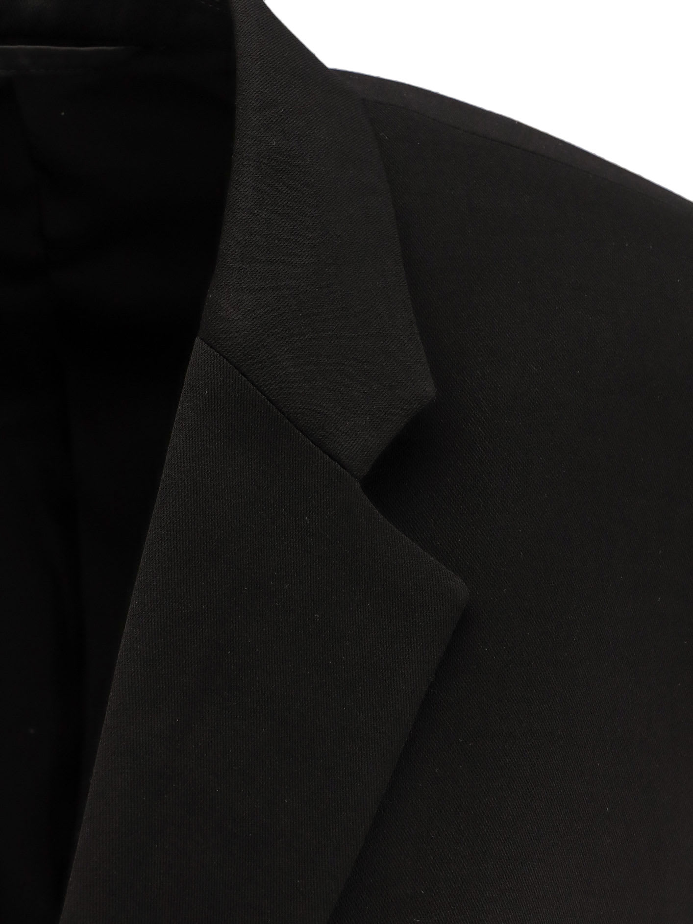 Balenciaga Black Cut Off Single Breasted Jacket In Black