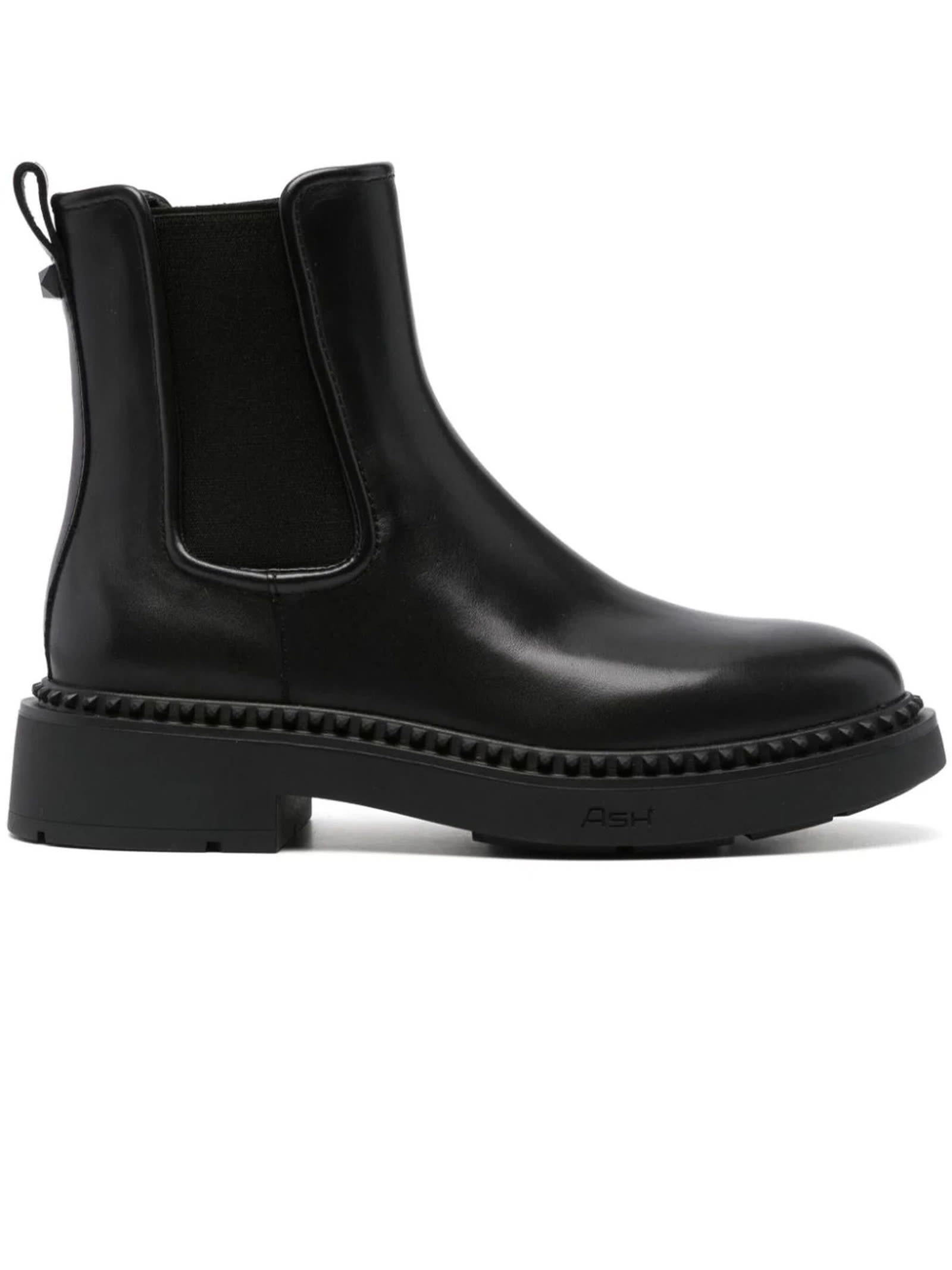 Shop Ash Black Calf Leather Madison Ankle Boots